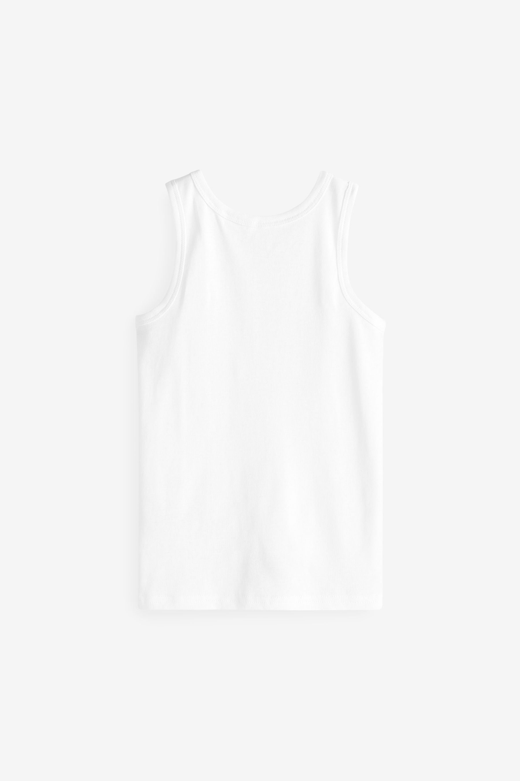 White Organic Cotton Vests 10 Pack (1.5-16yrs)