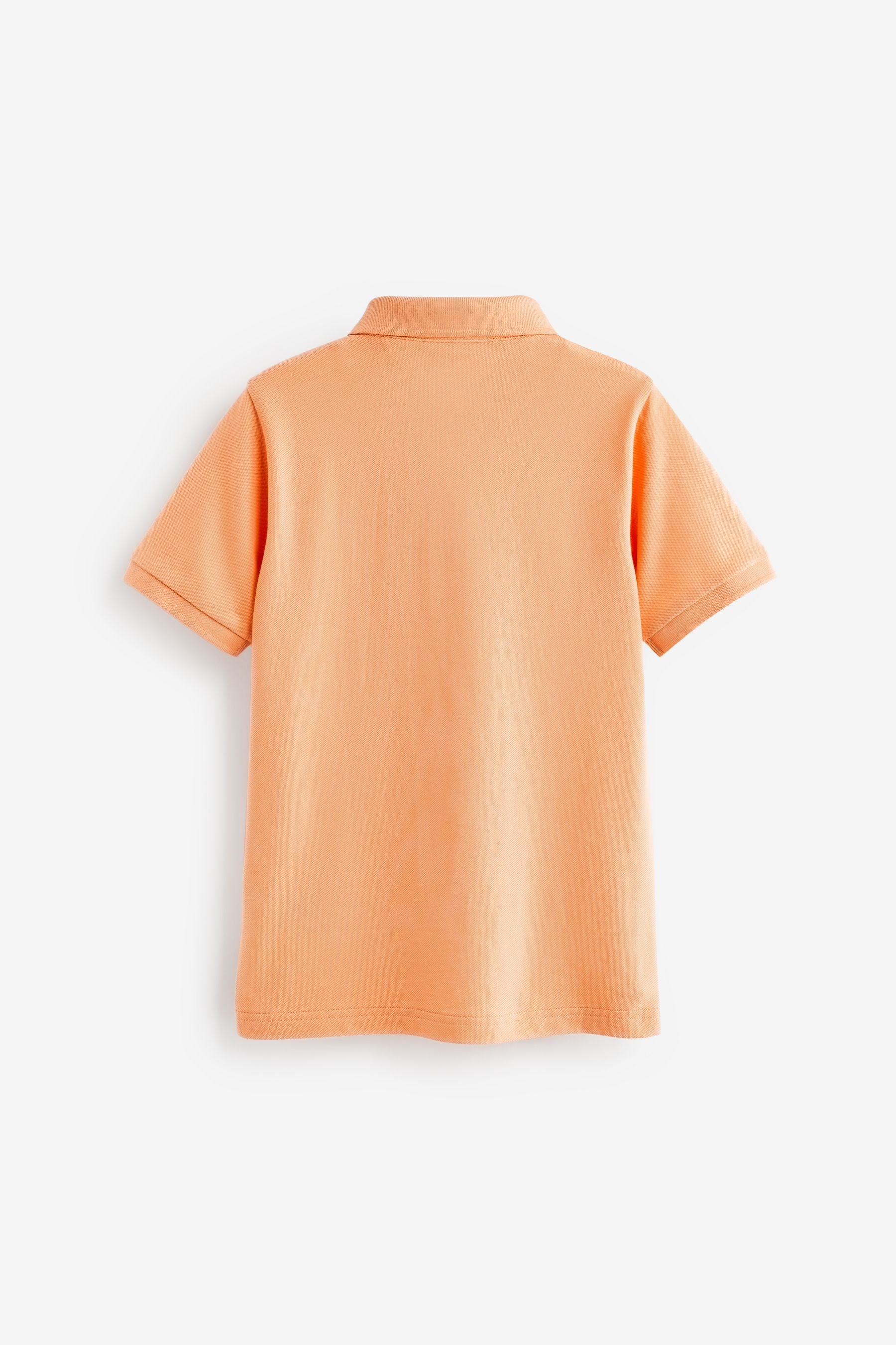 Orange Peach Short Sleeve Polo Shirt (3-16yrs)