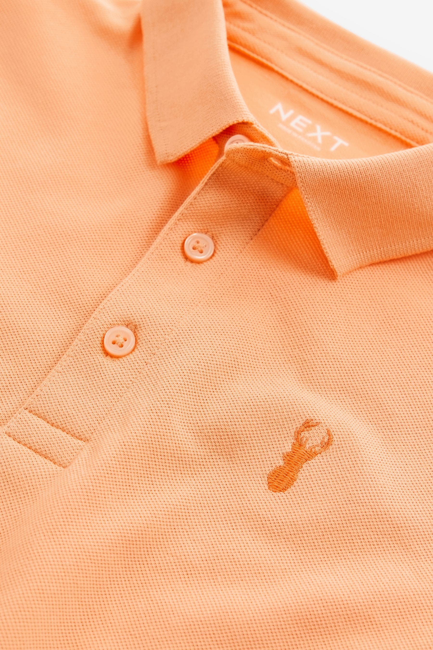 Orange Peach Short Sleeve Polo Shirt (3-16yrs)