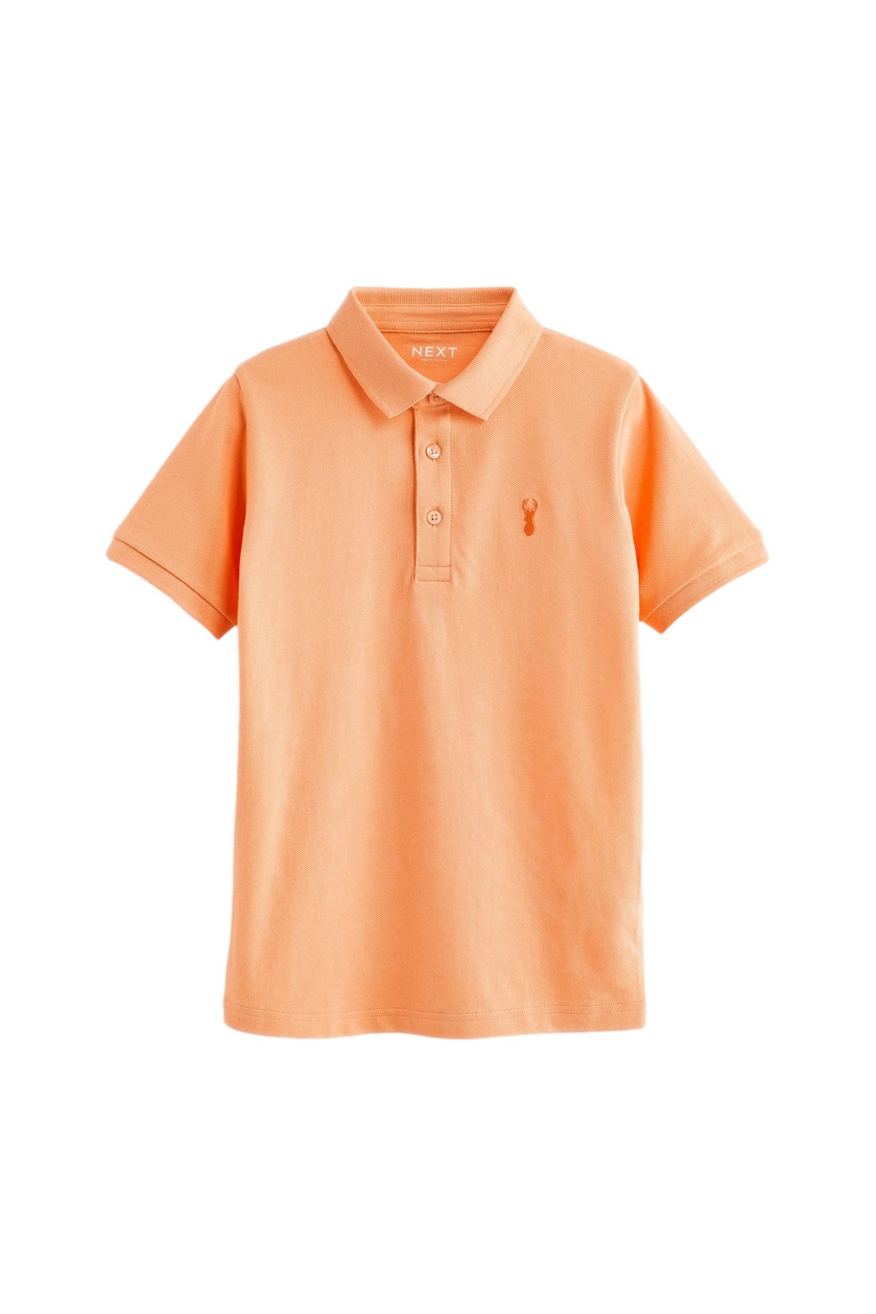 Orange Peach Short Sleeve Polo Shirt (3-16yrs)