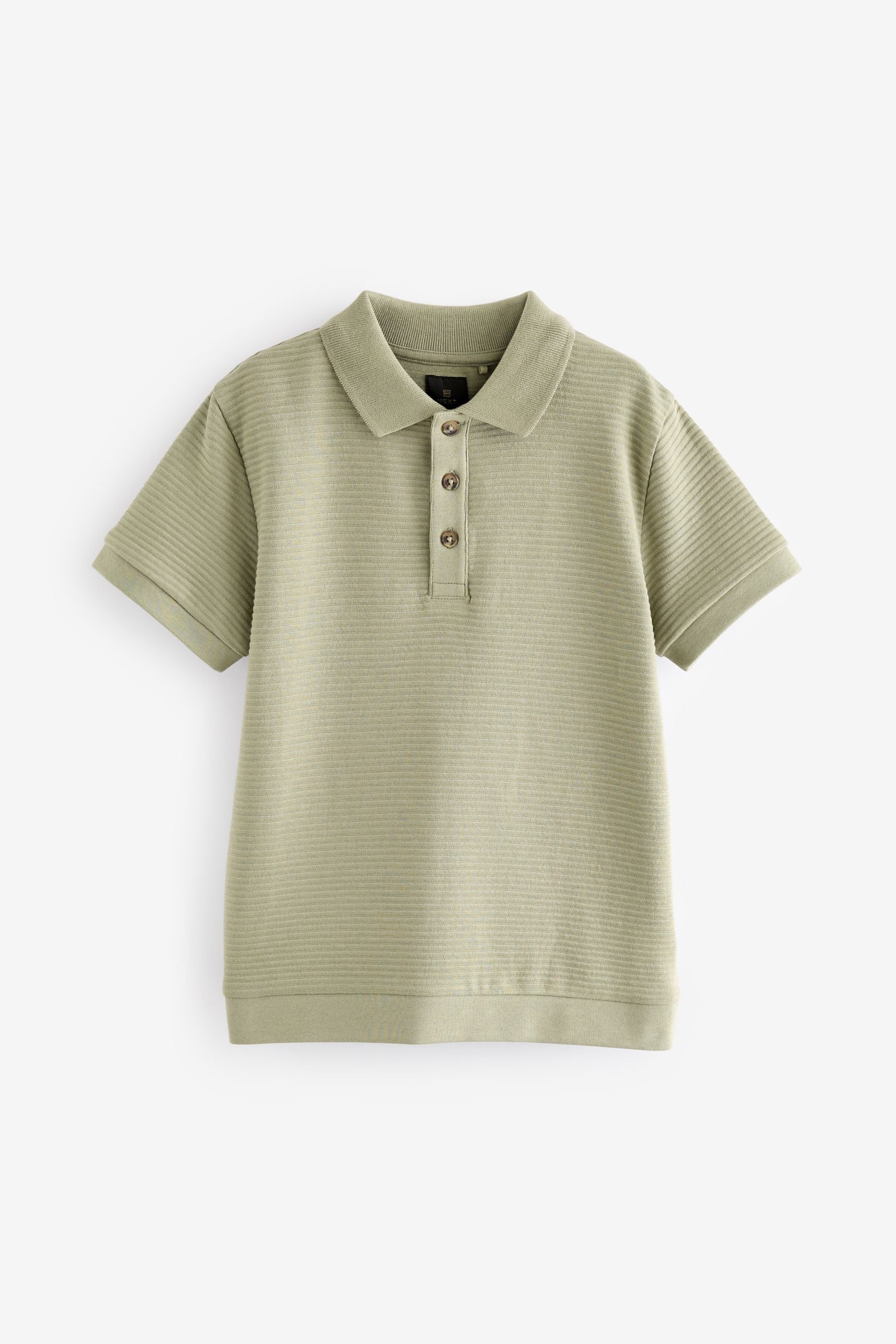 Green Textured Polo Shirt (3-16yrs)