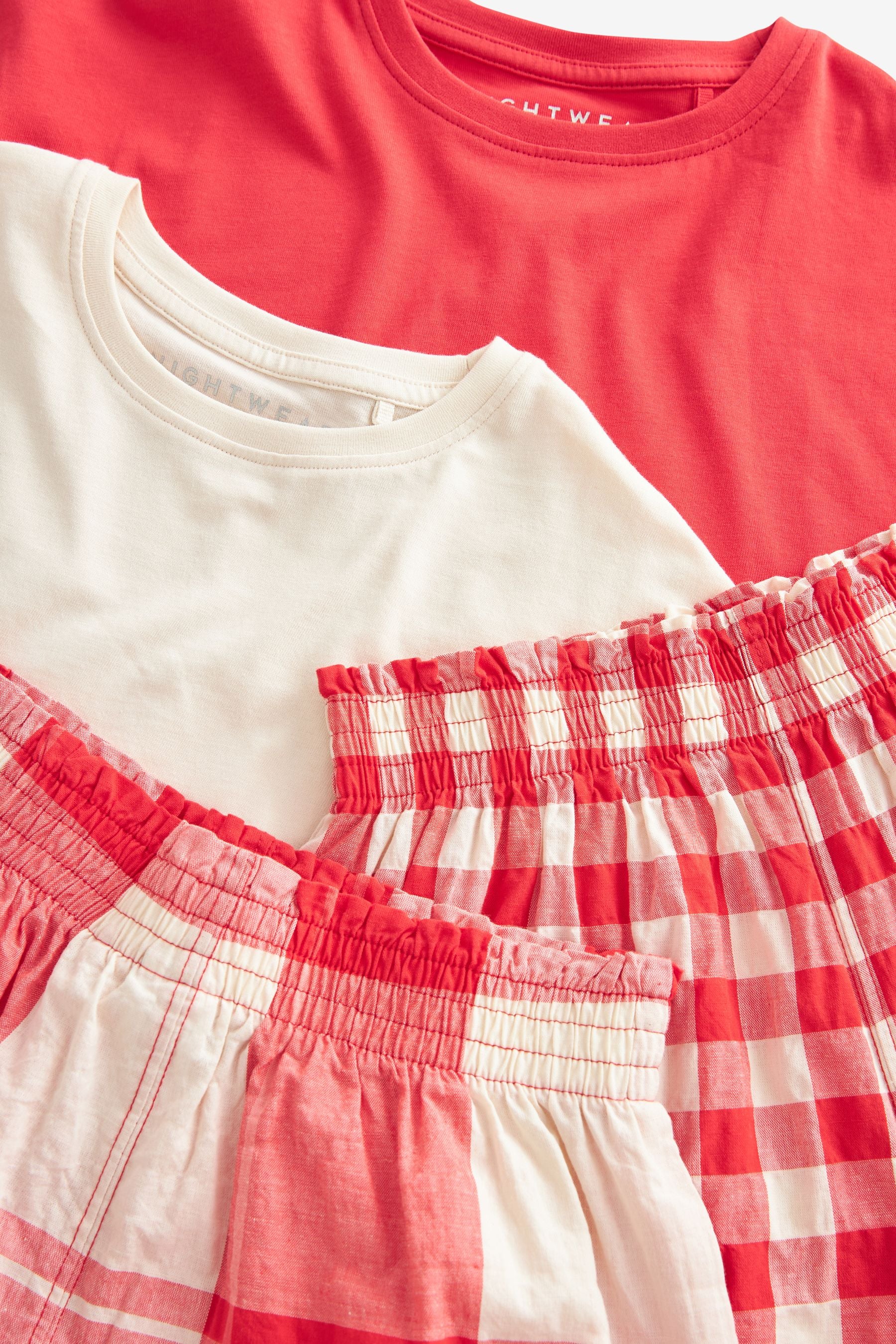 Red/ White Woven Check Pyjamas 2 Pack (3-16yrs)