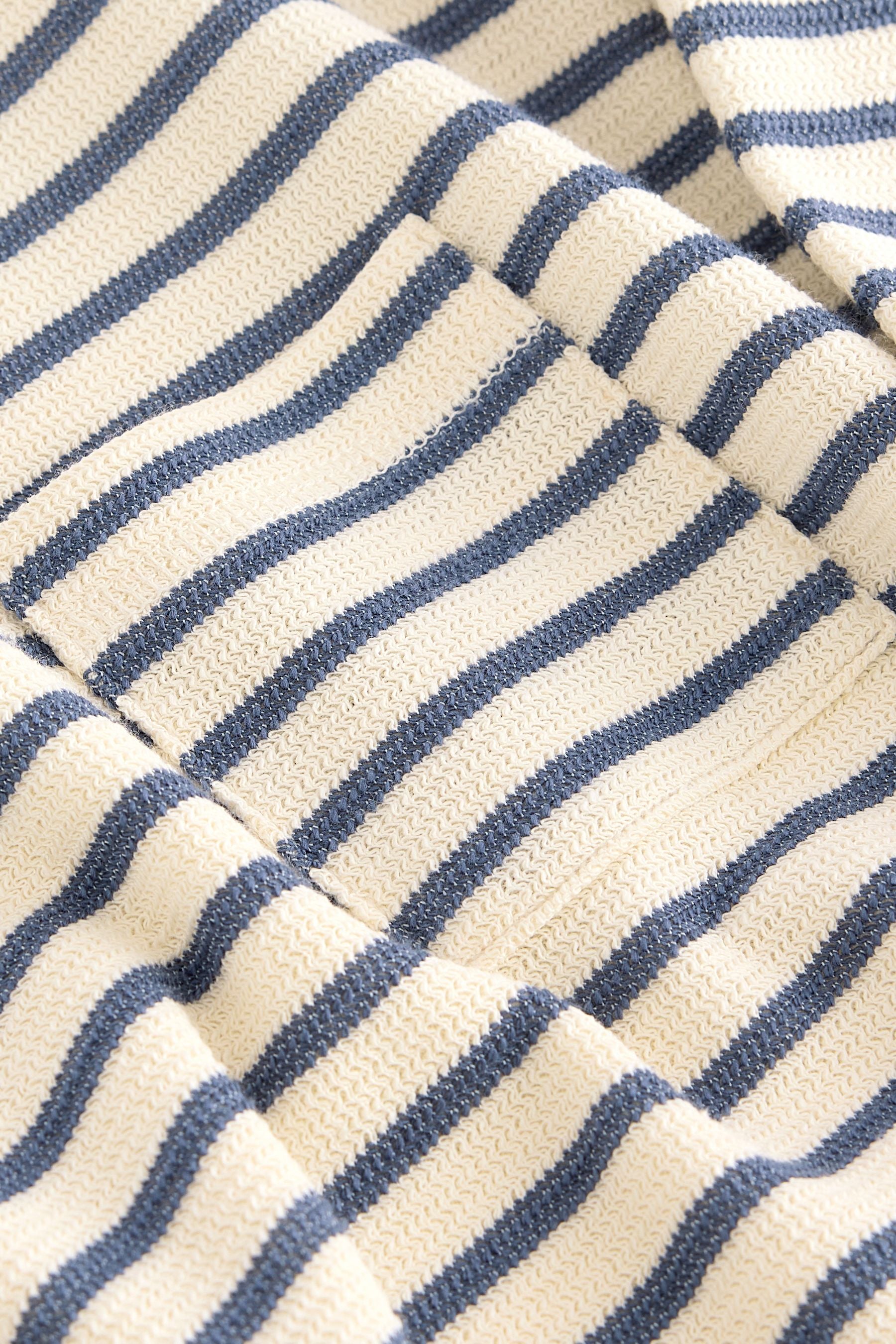 Ecru/Navy Stripe Relax Fit Textured T-Shirt (3-16yrs)