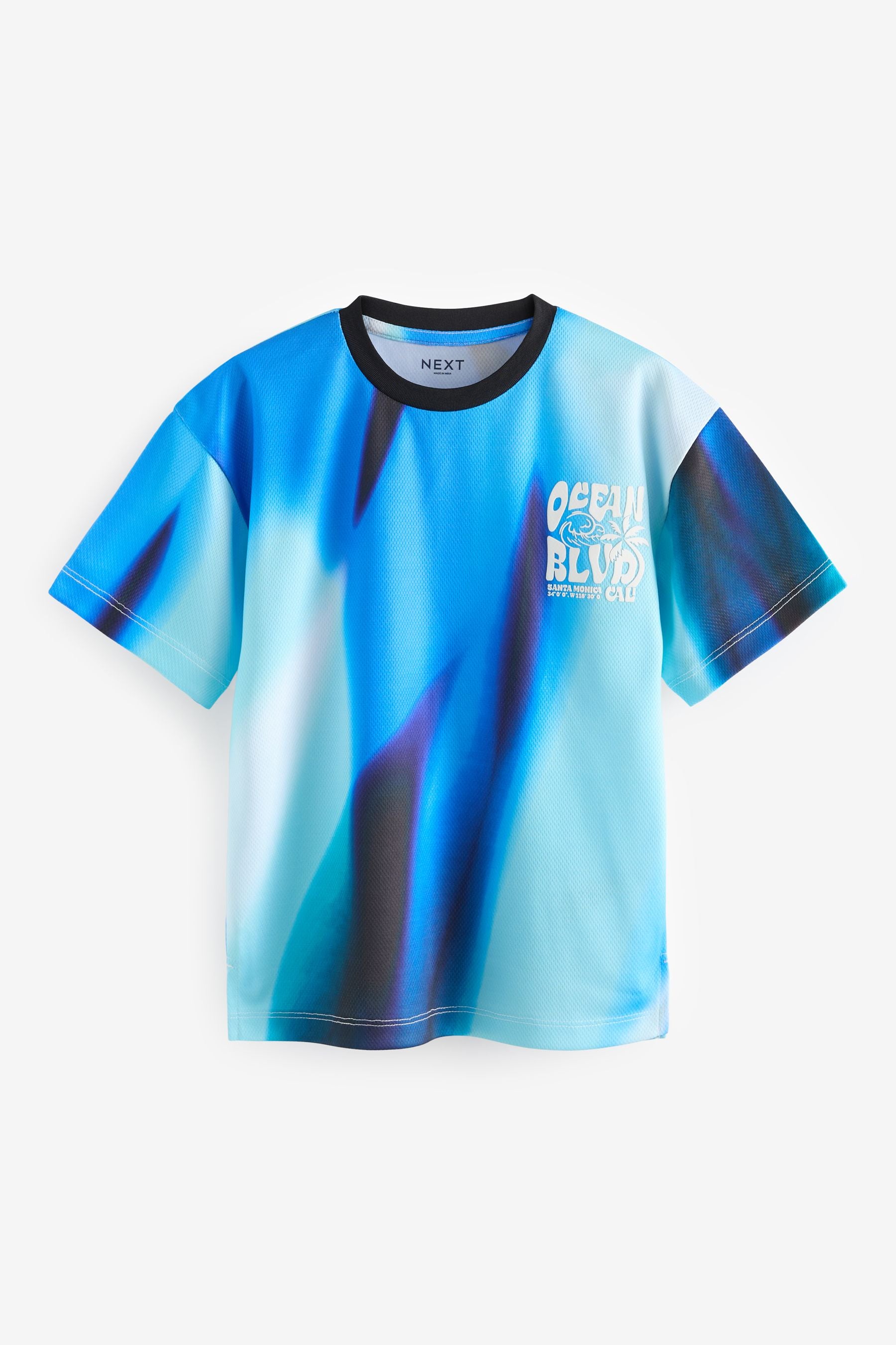 Blue Short Sleeve Graphic 100% Cotton T-Shirt (3-16yrs)