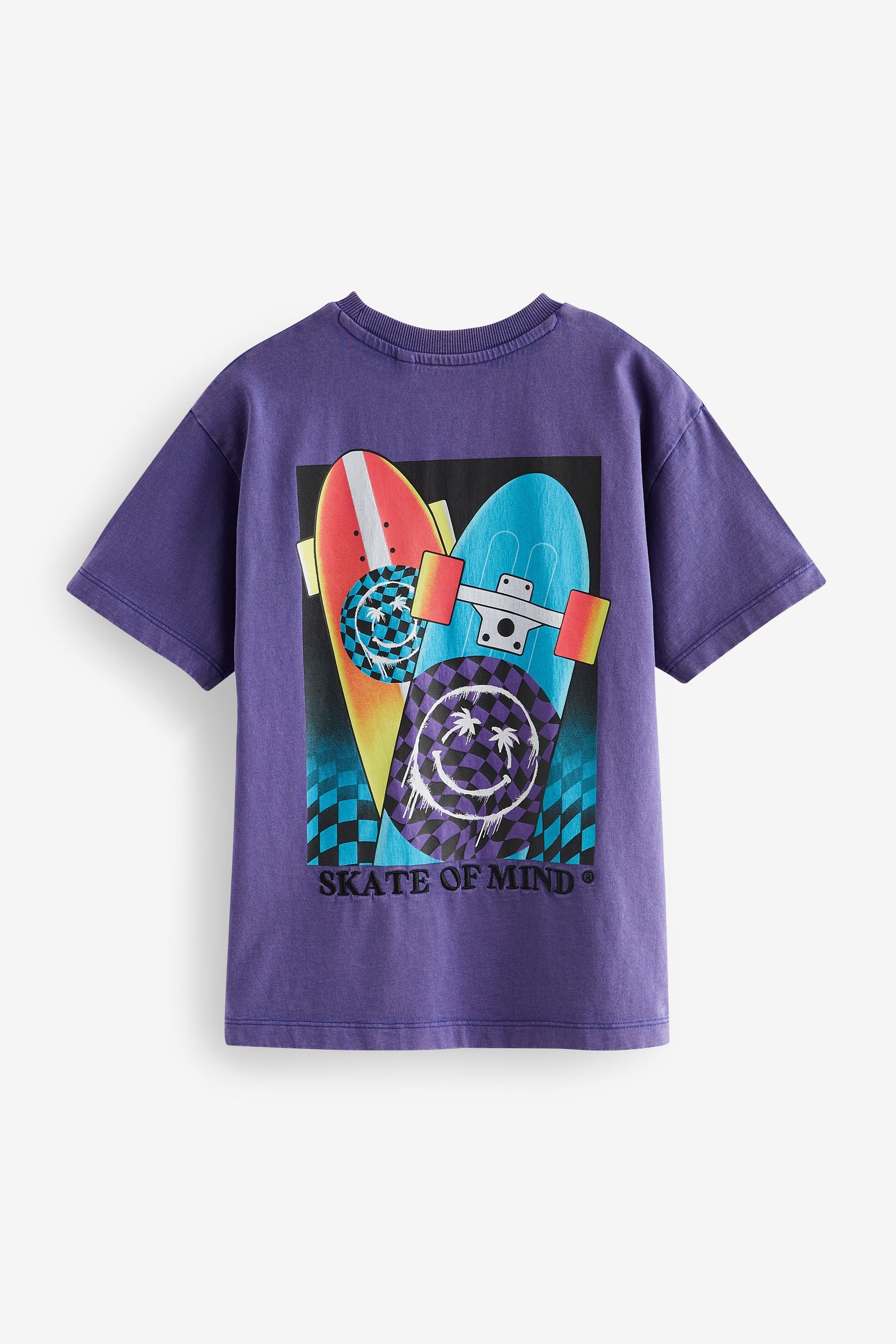 Purple Skate 100% Cotton Short Sleeve Graphic T-Shirt (3-16yrs)