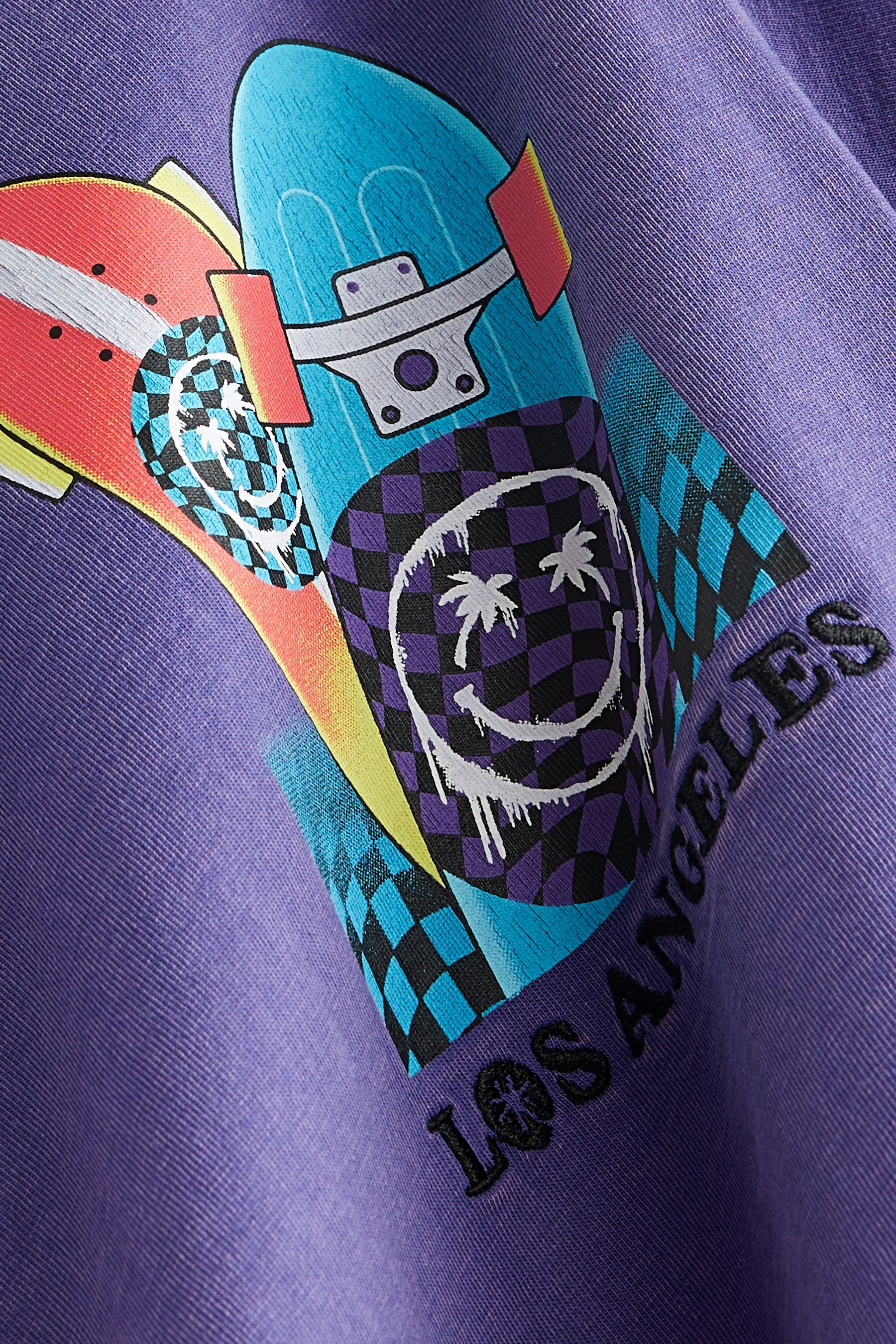 Purple Skate Short Sleeve Graphic T-Shirt (3-16yrs)