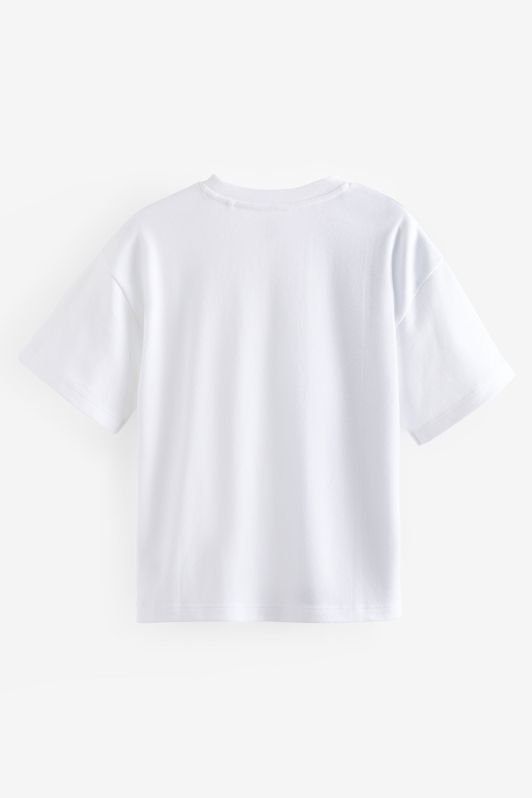 Cream/Grey Oversized Short Sleeve Colourblock T-Shirt (3-16yrs)