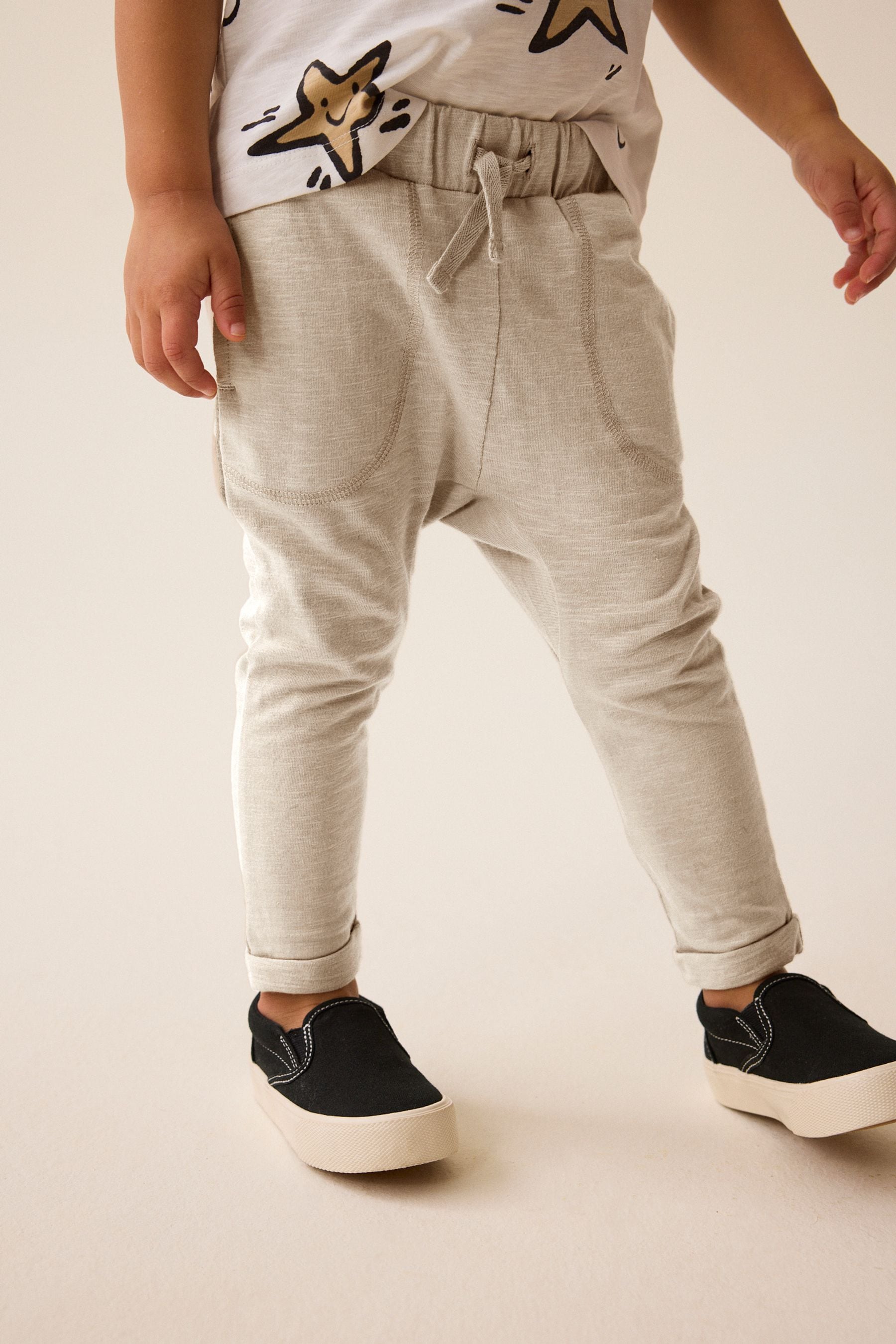 Stone Lightweight 100% Cotton Jersey Joggers (3mths-7yrs)