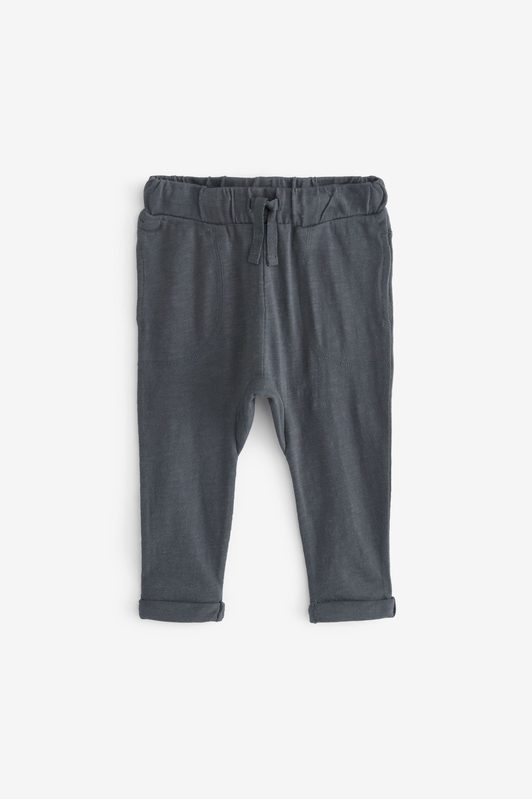 Charcoal Grey Lightweight 100% Cotton Jersey Joggers (3mths-7yrs)