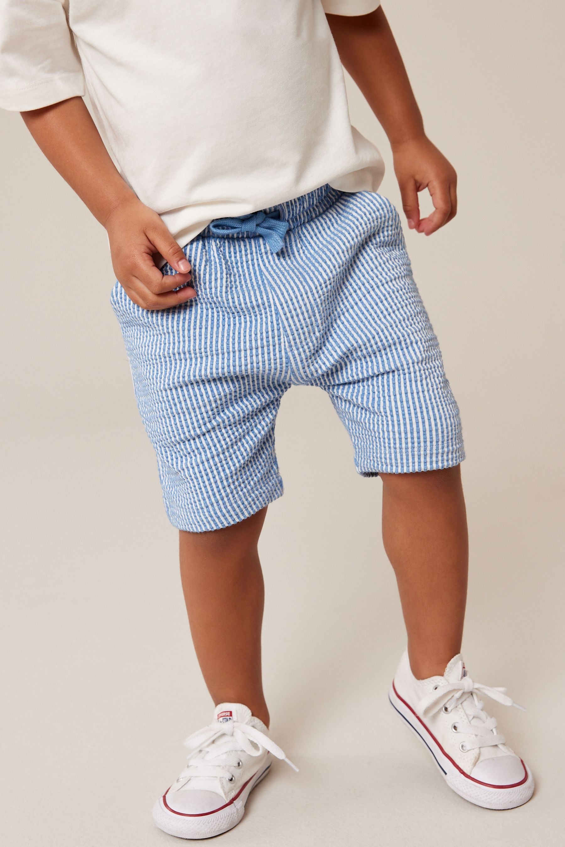 Blue Stripe Lightweight Jersey Shorts (3mths-7yrs)