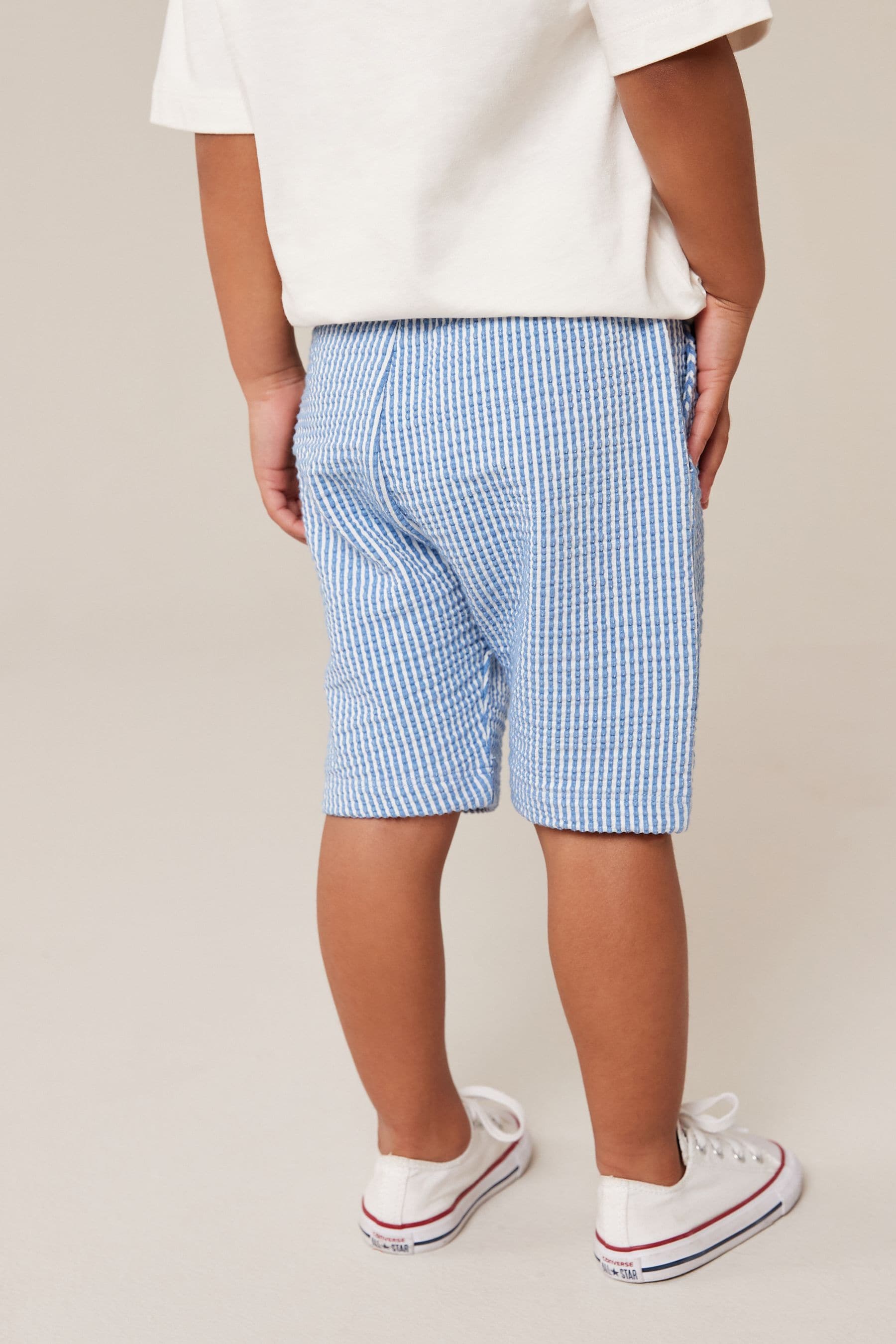 Blue Stripe Lightweight Jersey Shorts (3mths-7yrs)