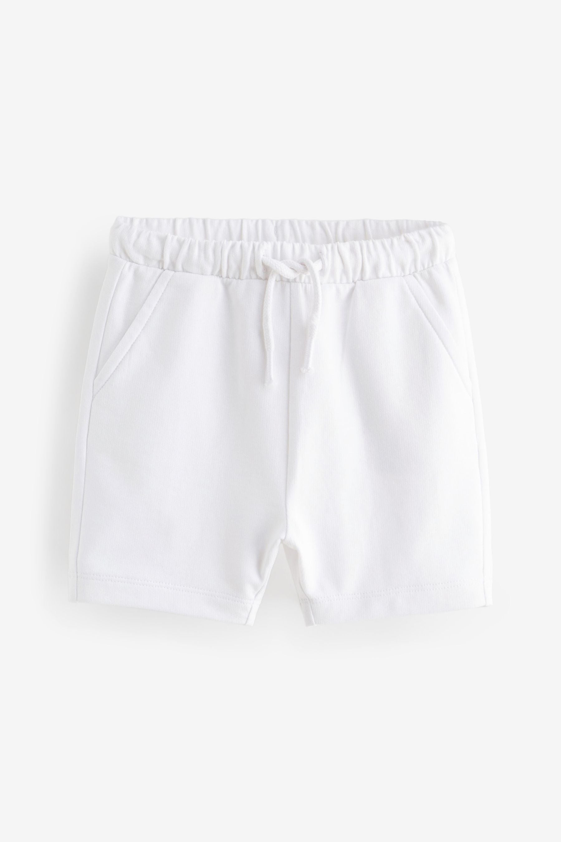 White 100% Cotton Jersey Shorts (3mths-7yrs)