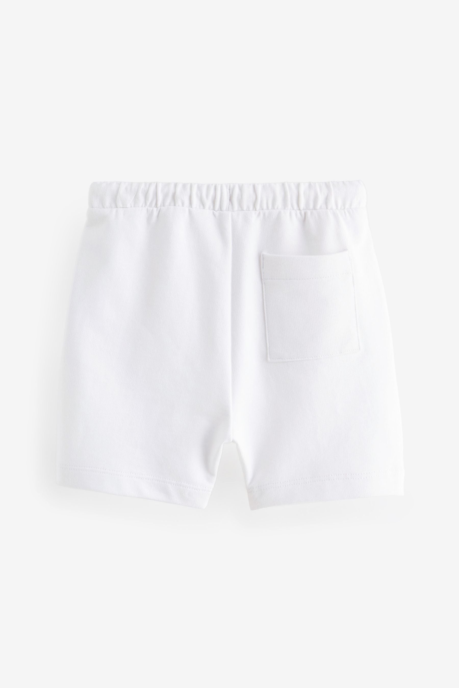 White 100% Cotton Jersey Shorts (3mths-7yrs)