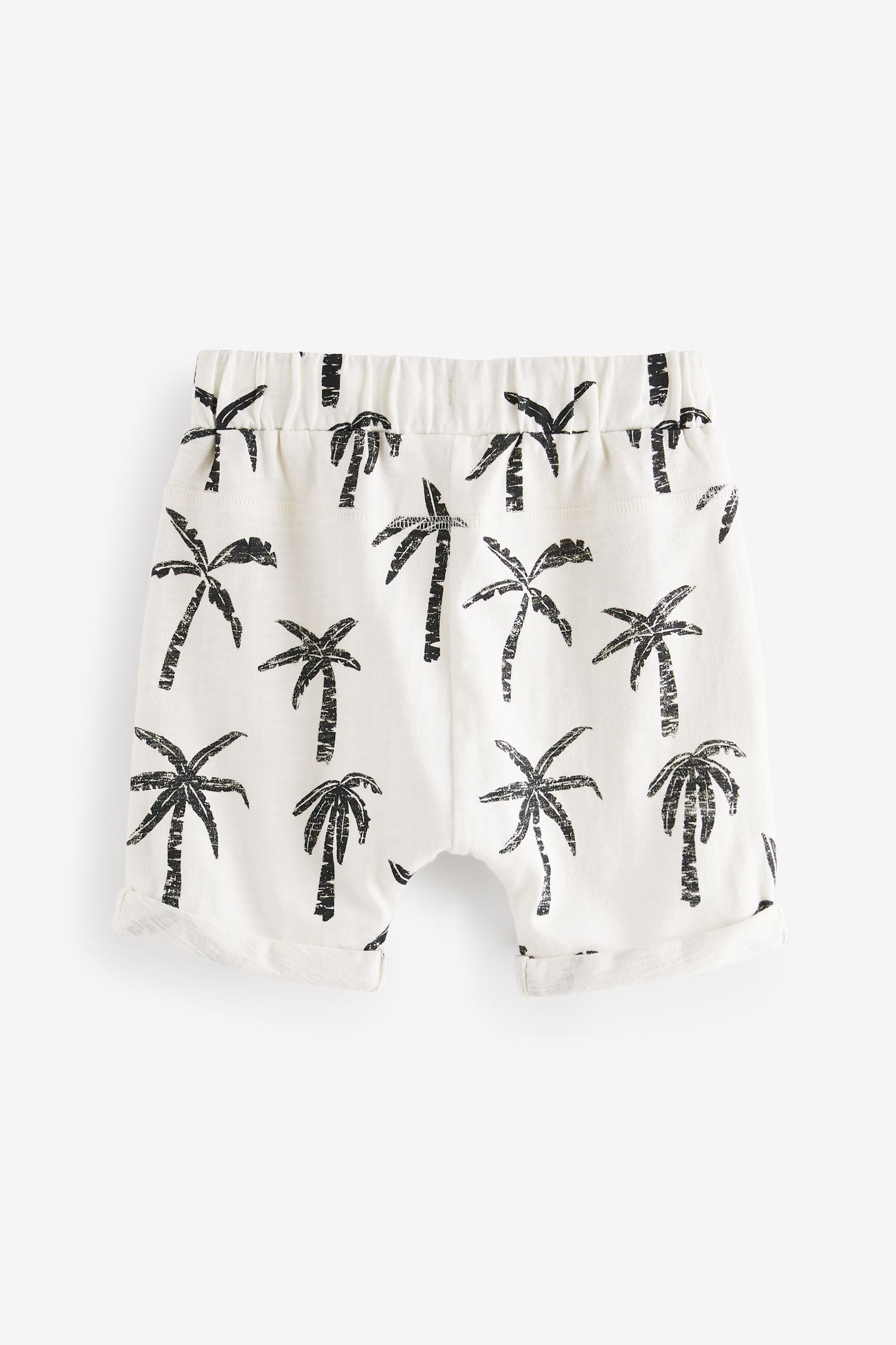 Monochrome Palm Trees All Over Print Lightweight Jersey Shorts 3 Pack (3mths-7yrs)