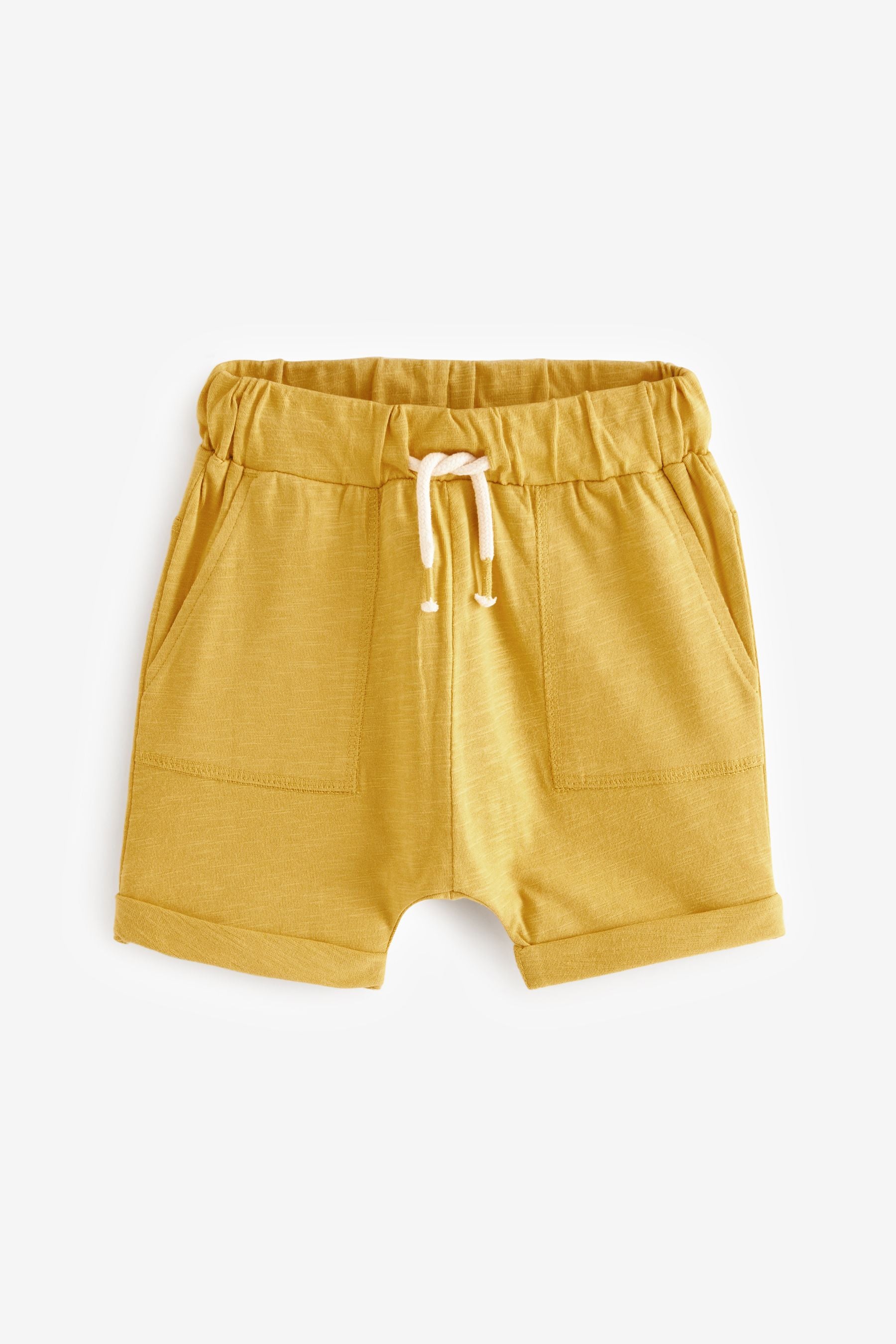 Ochre Yellow Stripe All Over Print Lightweight Jersey Shorts 3 Pack (3mths-7yrs)