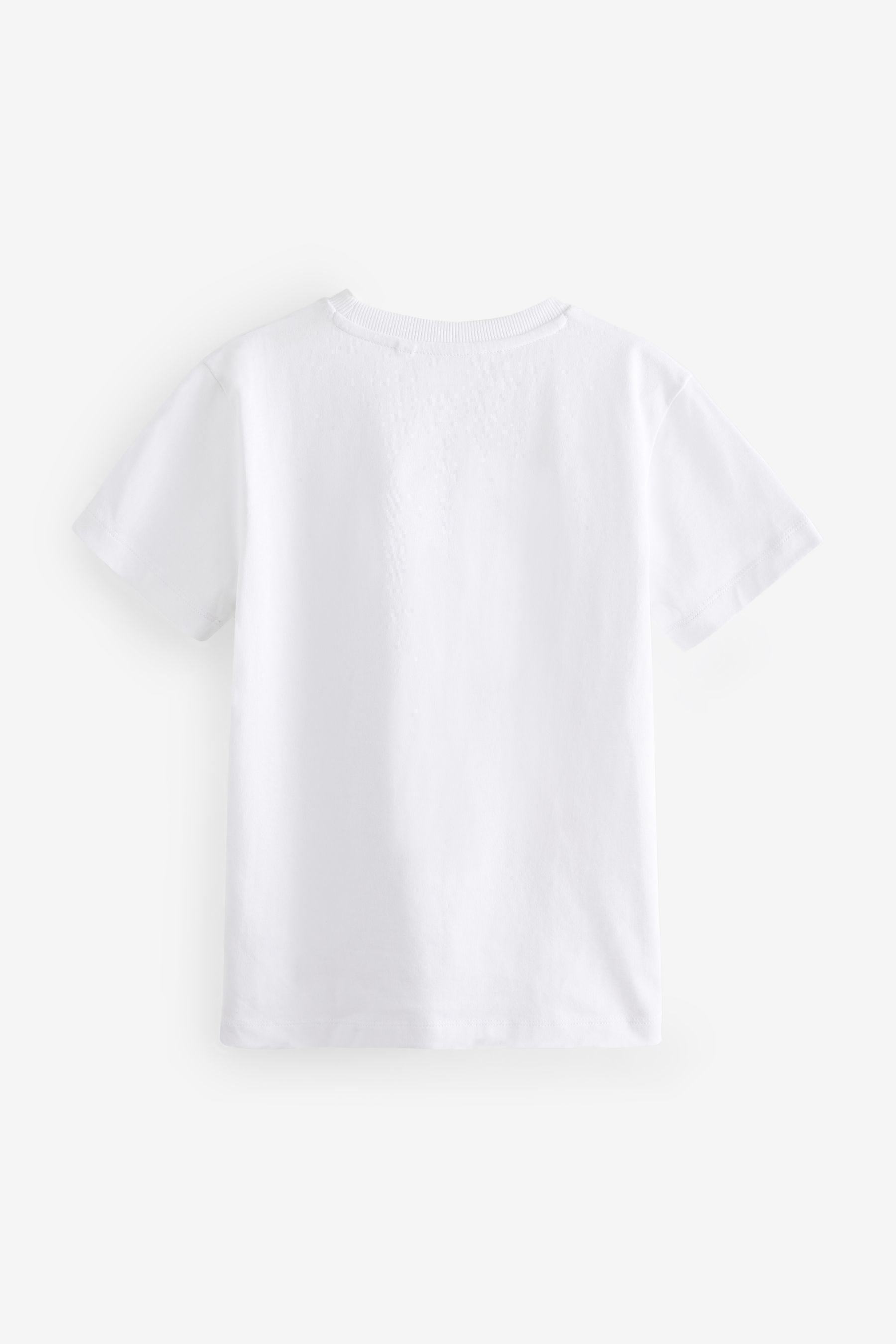 White Drippy Football Short Sleeve Graphic T-Shirt (3-16yrs)