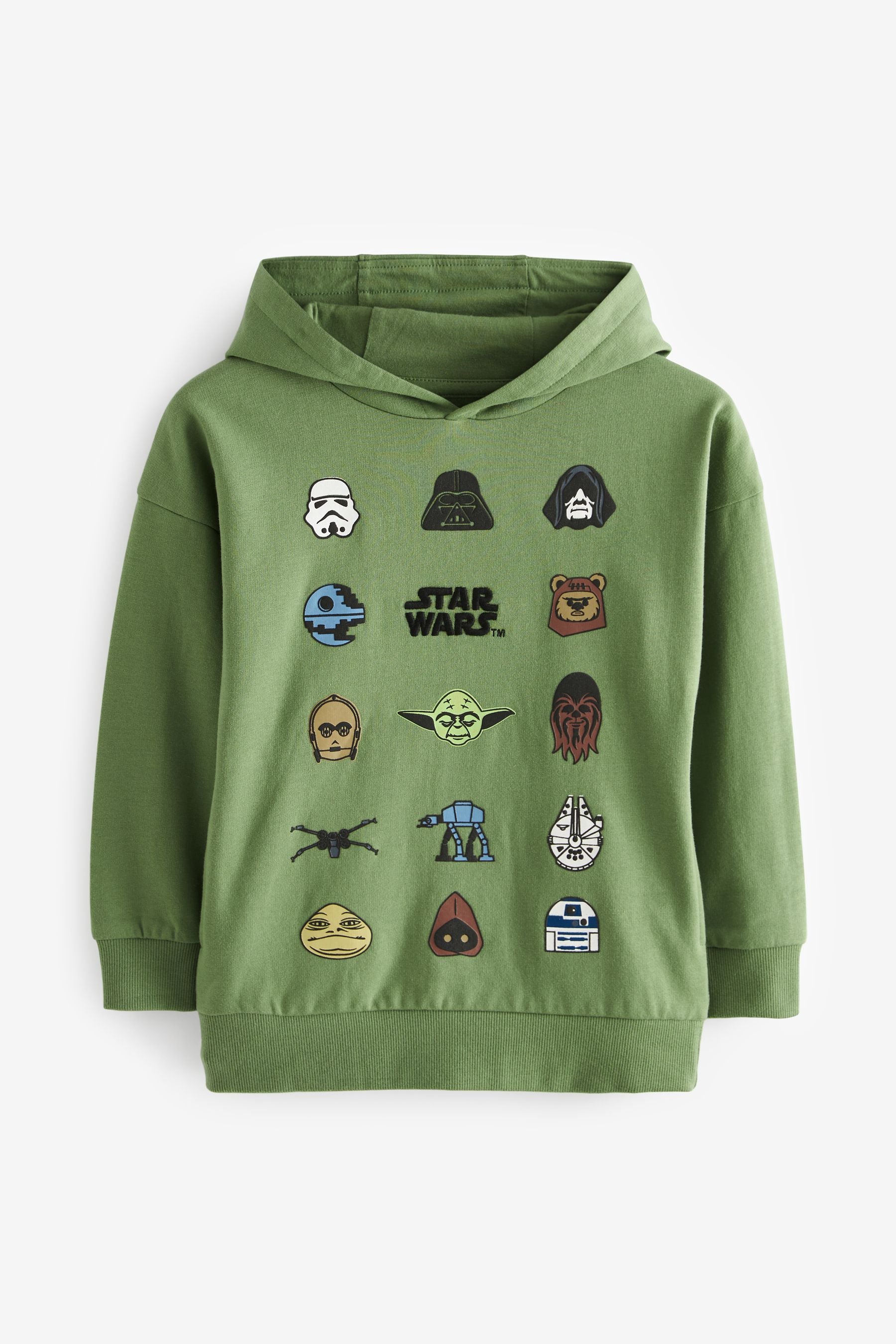 Khaki Green Licensed Star Wars Hoodie by Next (3-16yrs)