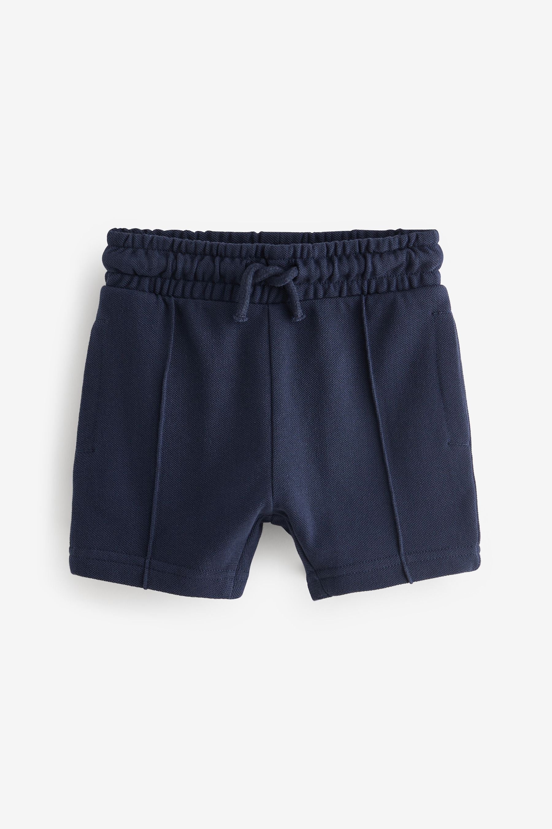 Navy Blue 100% Cotton Pintuck Shorts (3mths-7yrs)