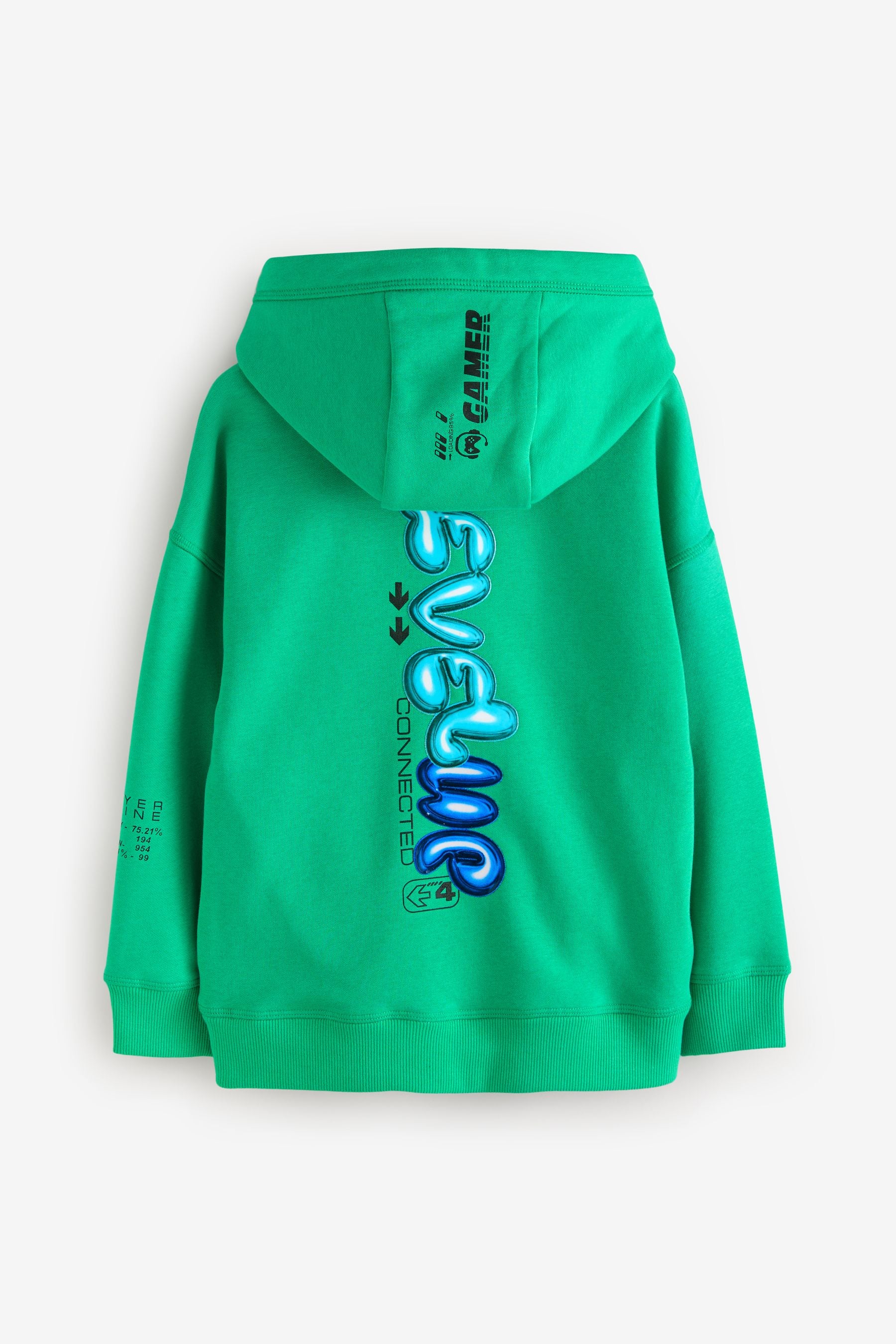 Green Graphic 100% Cotton Hoodie (3-16yrs)