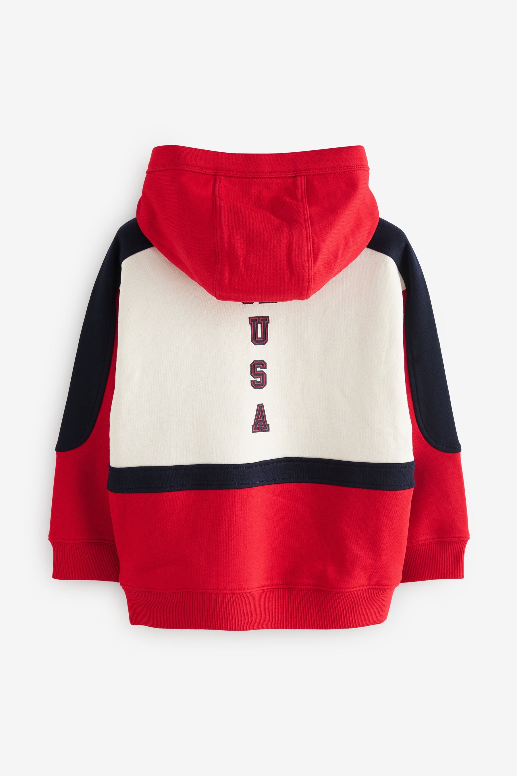 Red Varsity Colourblock Hoodie (3-16yrs)