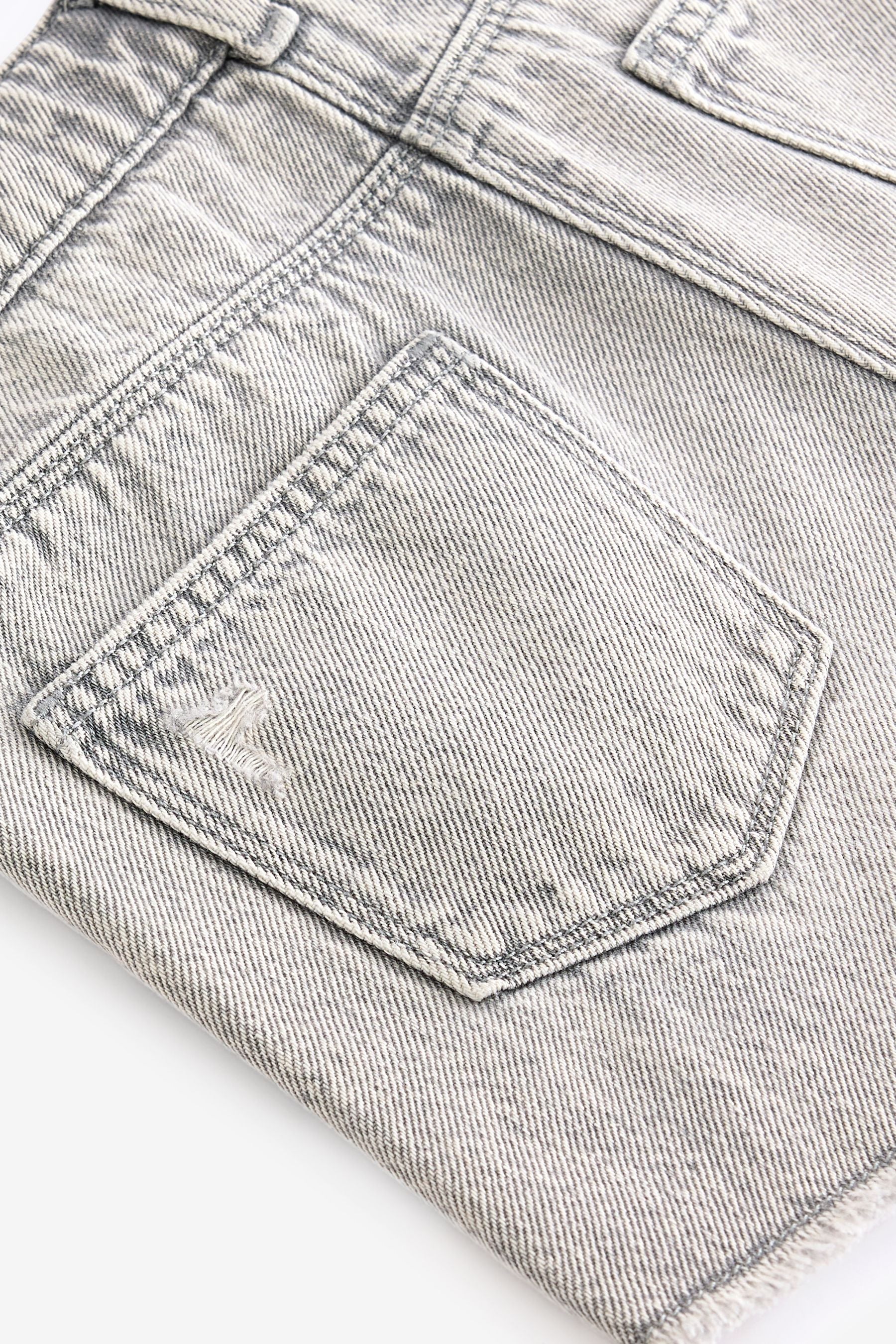 Grey Frayed Edge Distressed Shorts (3-16yrs)