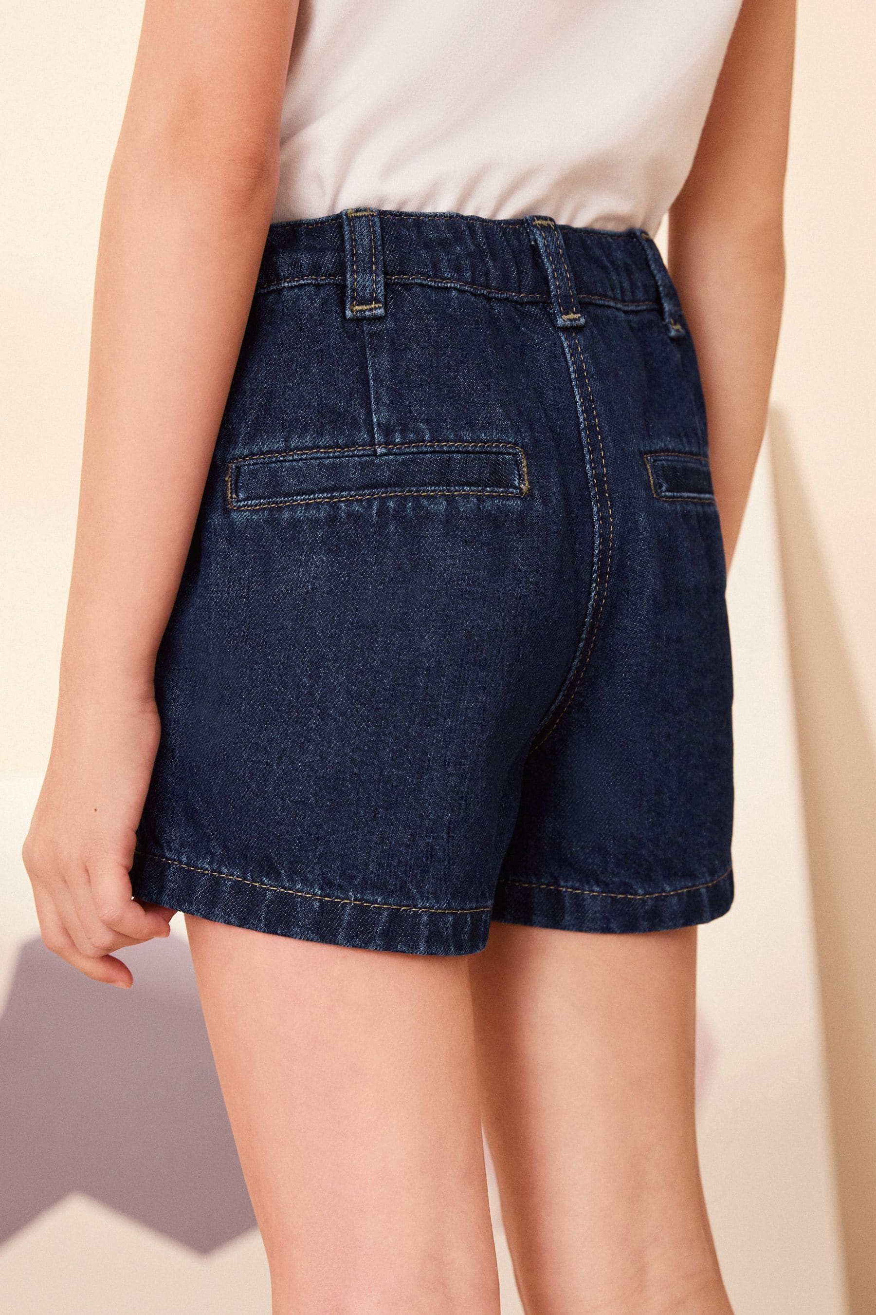 Dark Blue Pocket Denim Shorts (3-16yrs)