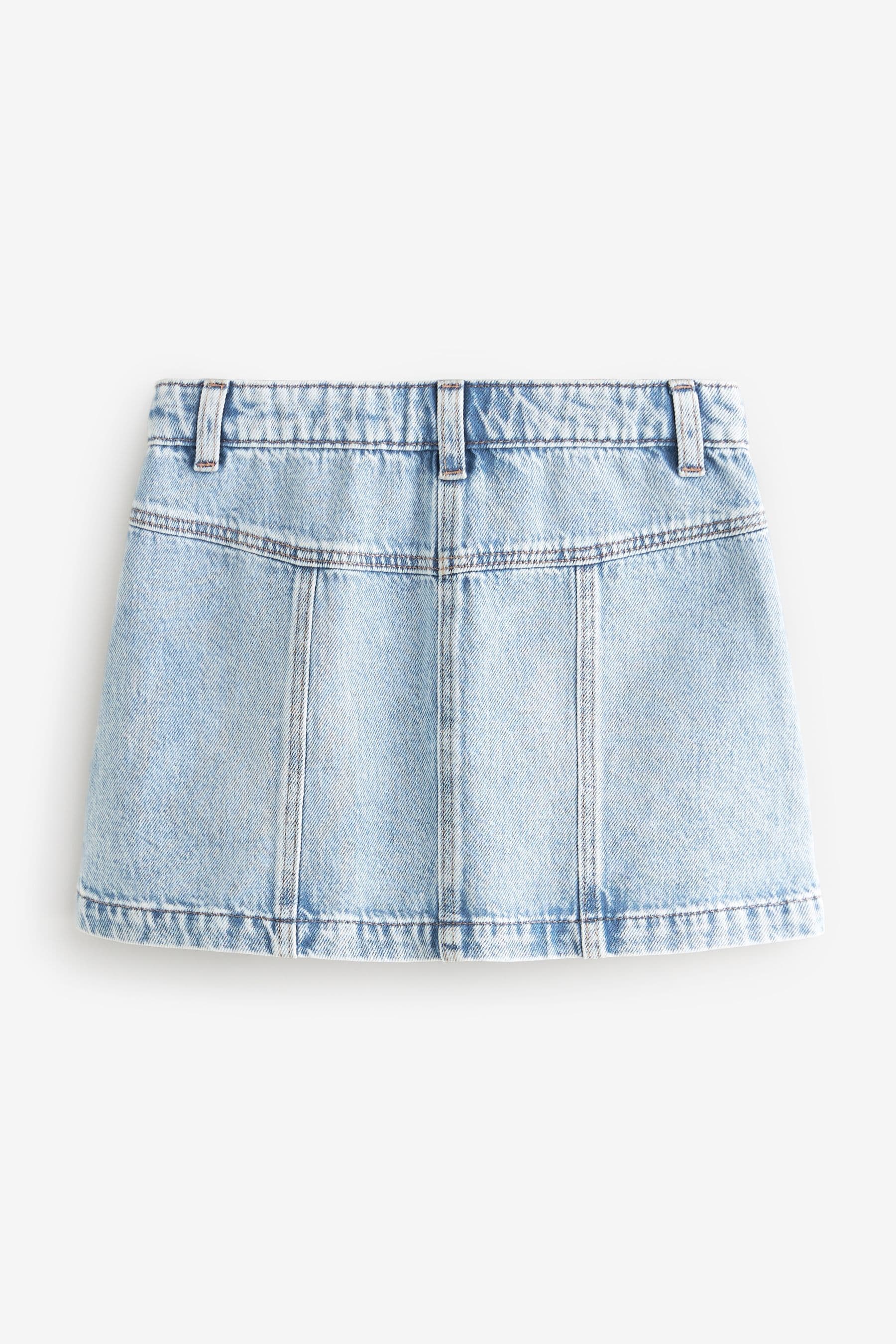 Denim Lightwash 100% Cotton Cargo Skirt (3-16yrs)