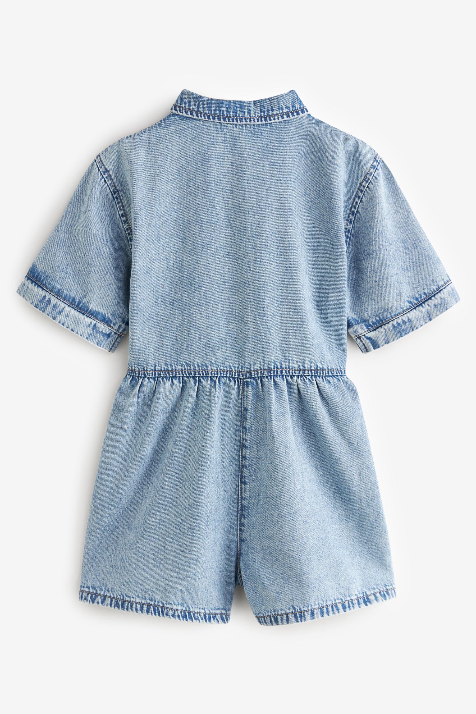 Blue Denim Shirt Playsuit (3-16yrs)