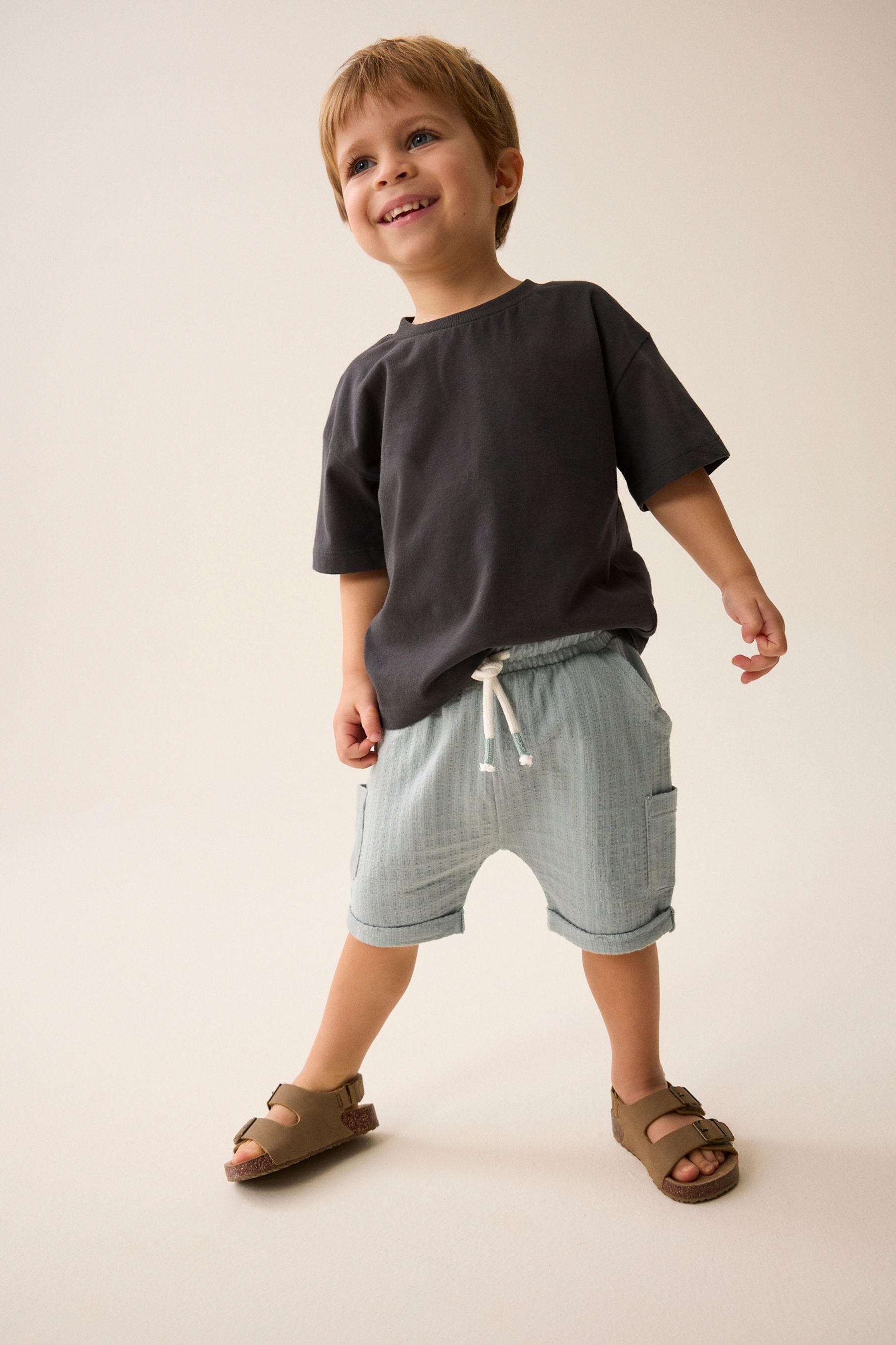 Mineral Lightweight Textured Jersey Shorts (3mths-7yrs)