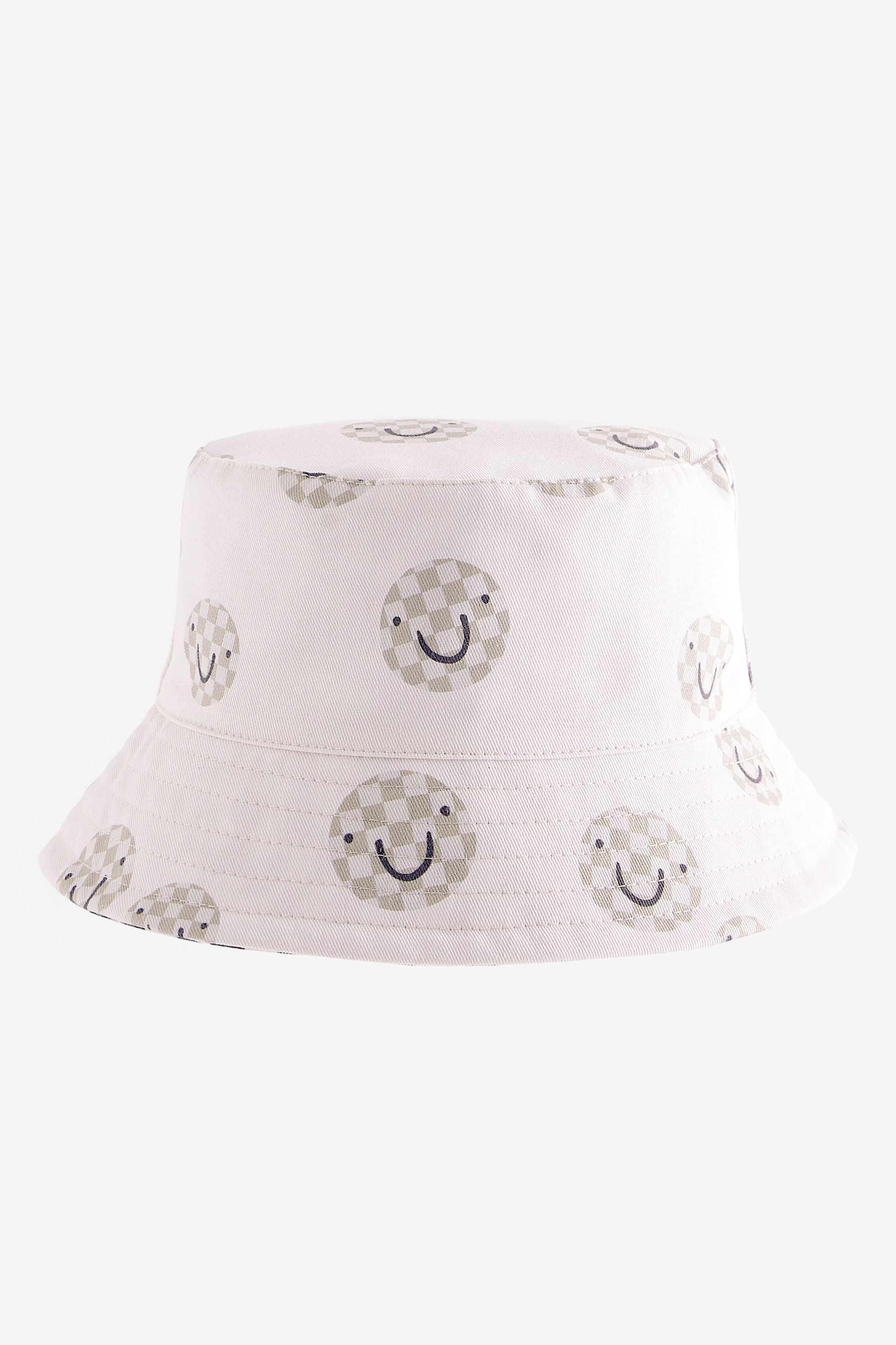 Checkerboard Smile Reversible Bucket Hat (3mths-16yrs)