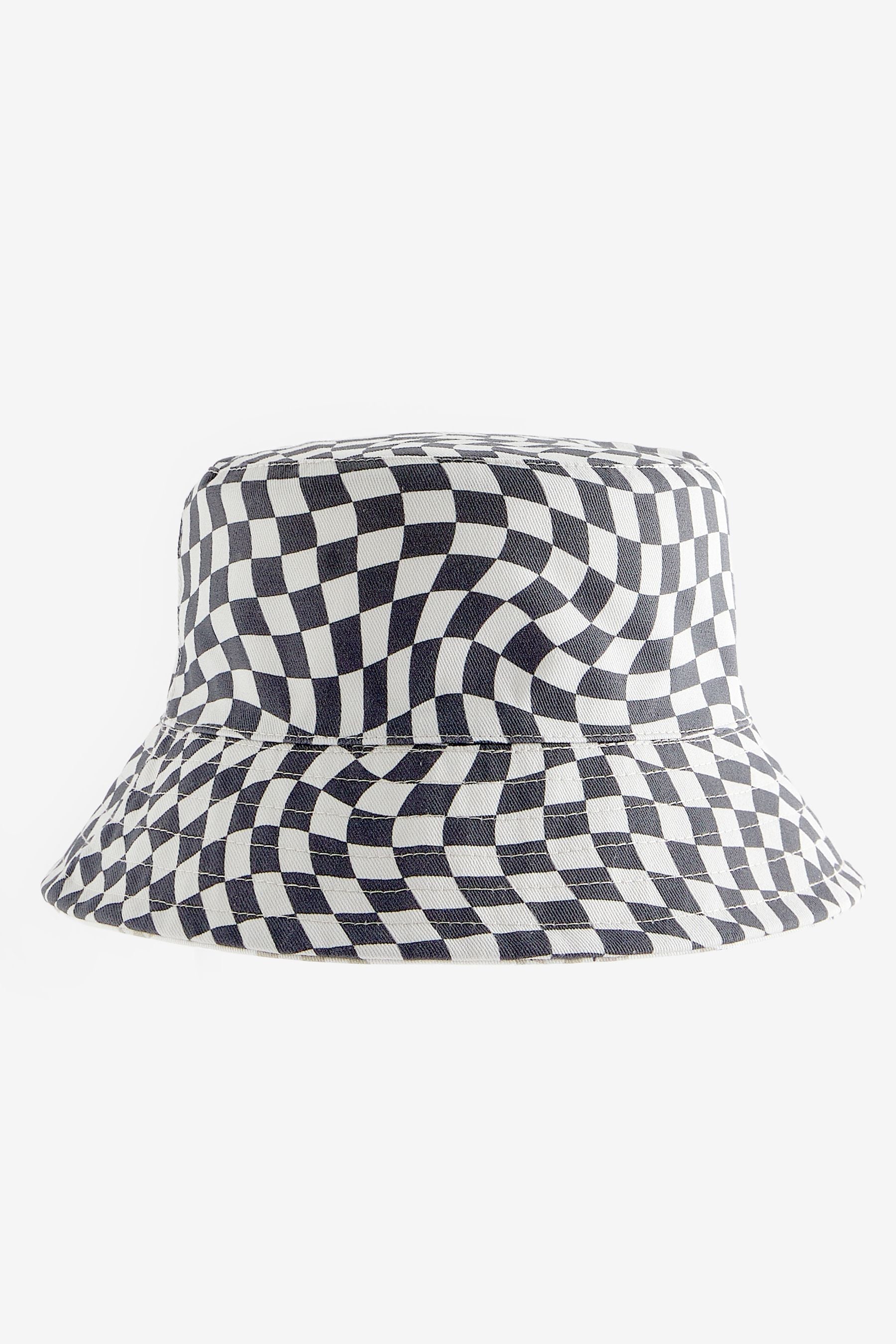 Checkerboard Smile Reversible Bucket Hat (3mths-16yrs)