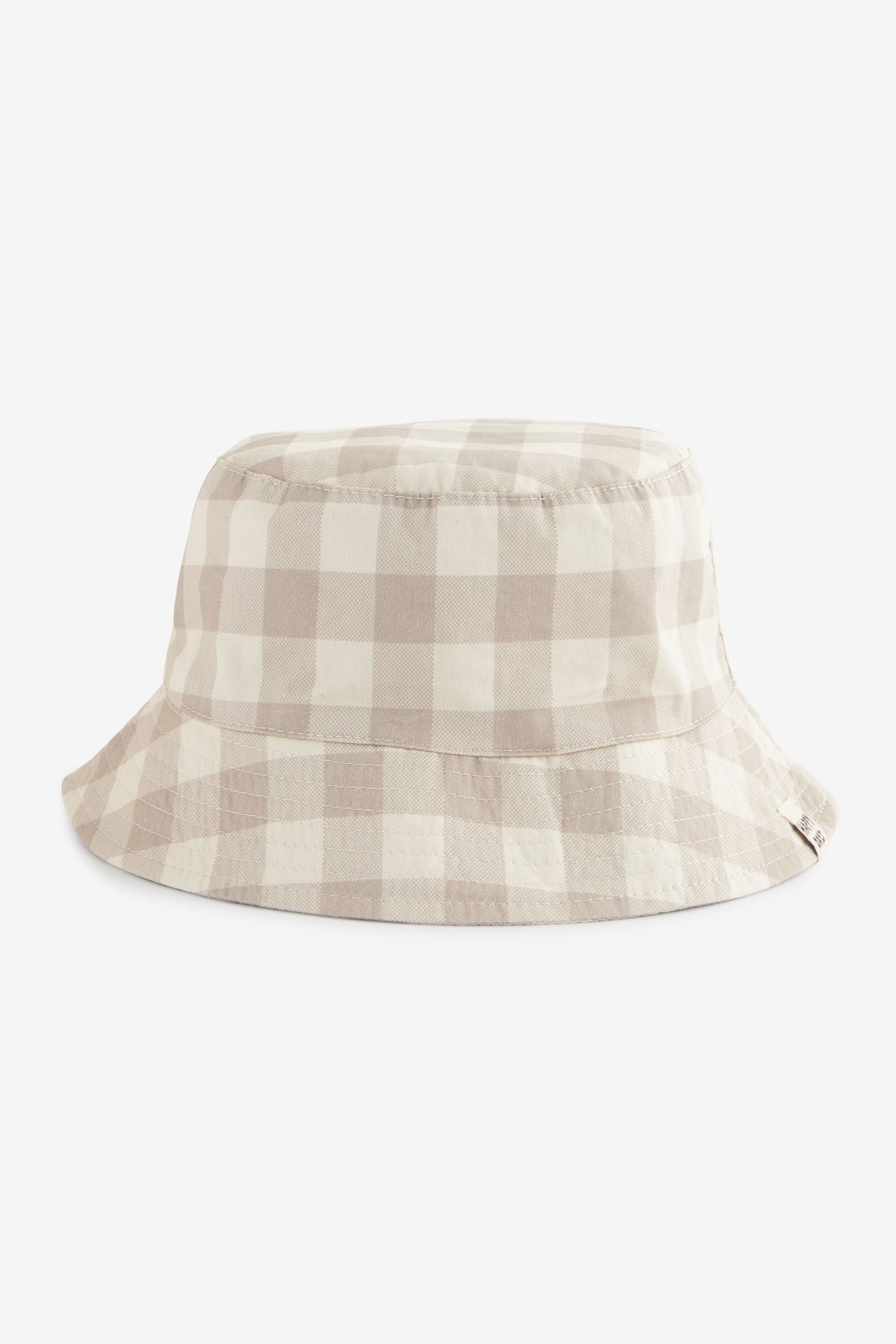 Neutral Check Bucket Hat (3mths-10yrs)