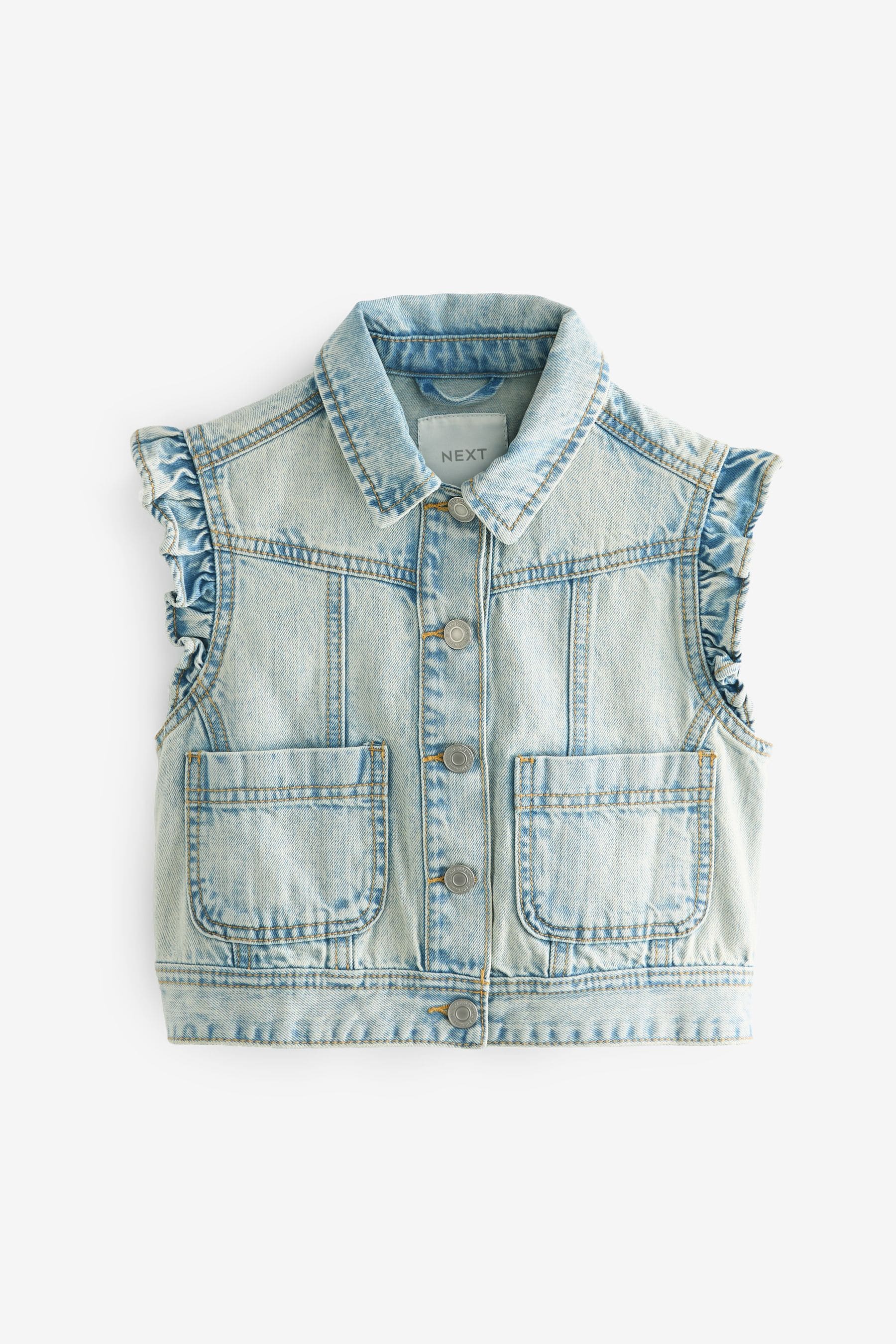 Denim Frill Waistcoat (3-16yrs)