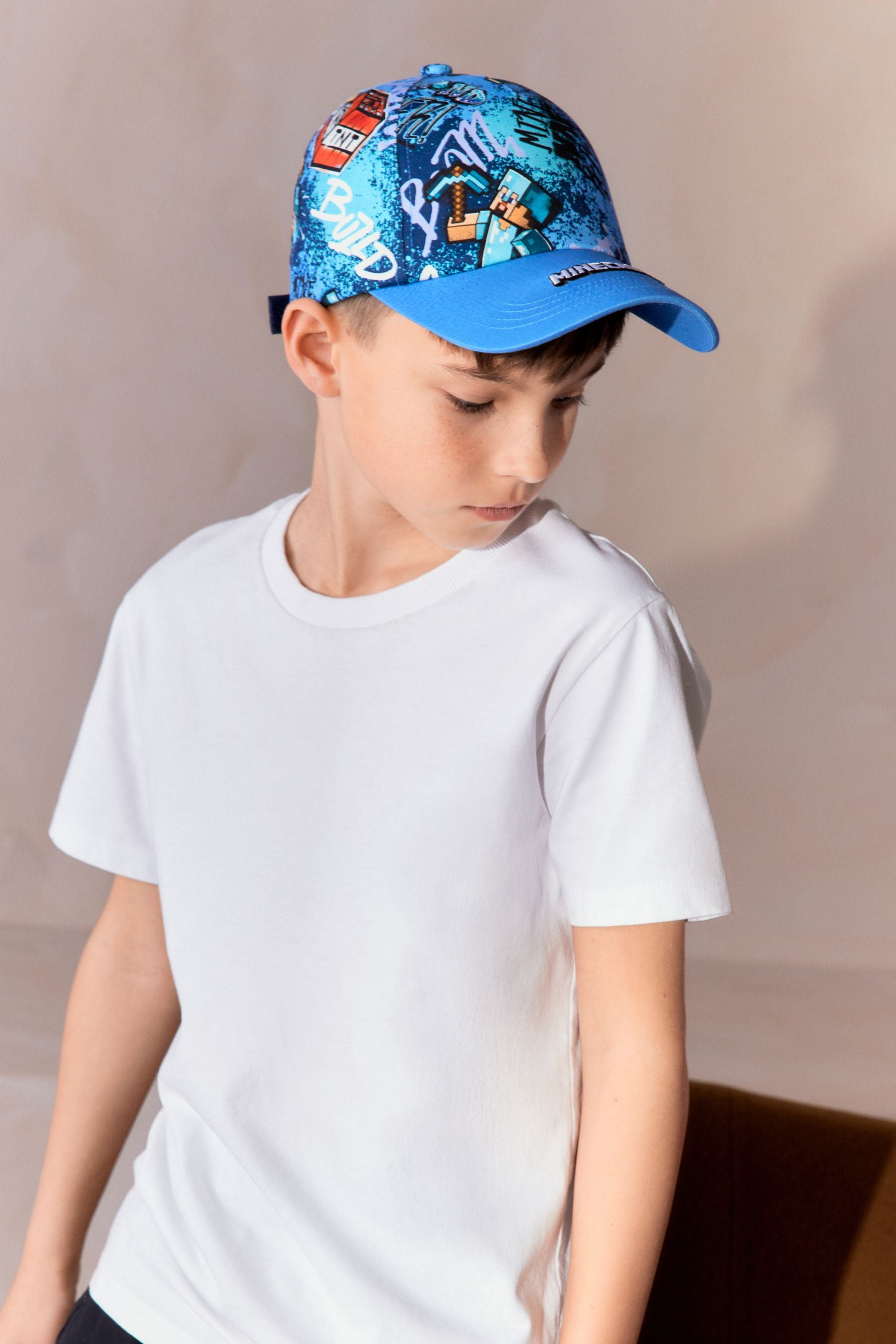 Minecraft Grafitti 100% Cotton License Cap (1-16yrs)