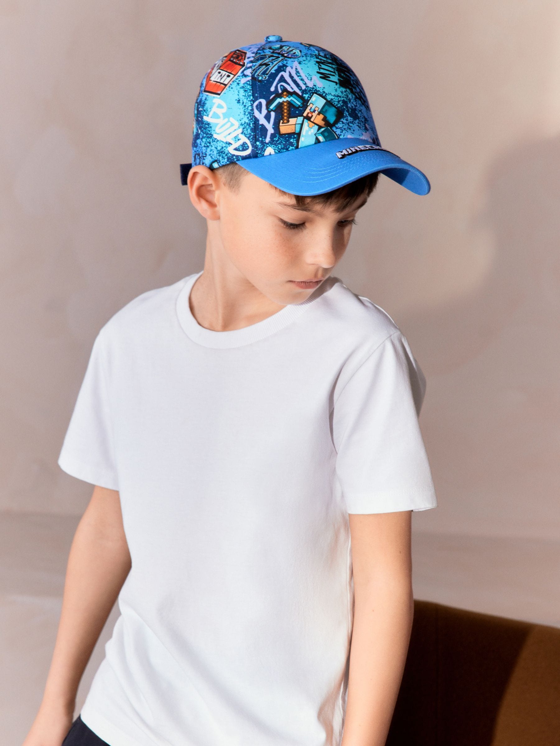 Minecraft Grafitti 100% Cotton License Cap (1-16yrs)