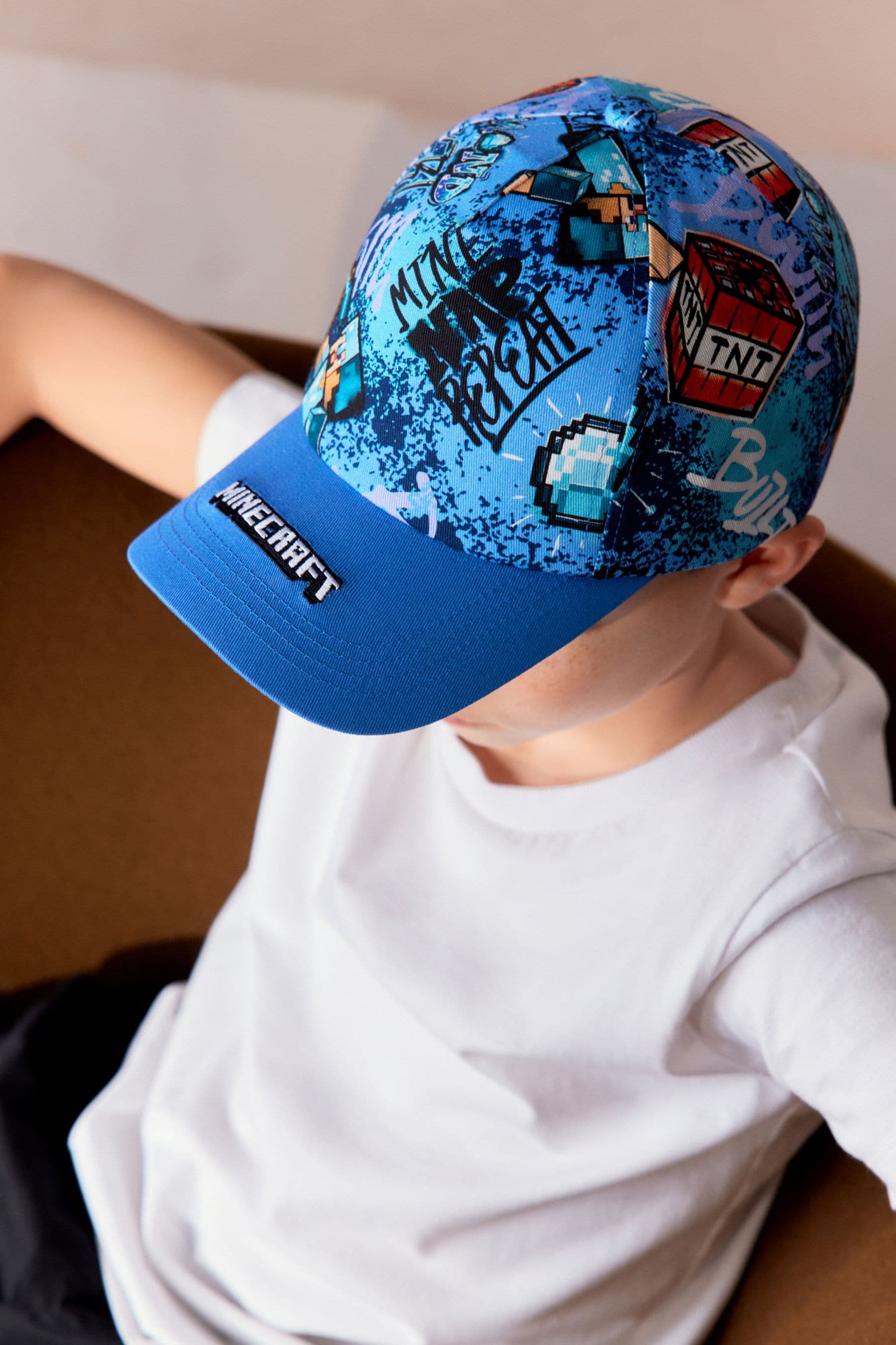 Minecraft Grafitti 100% Cotton License Cap (1-16yrs)