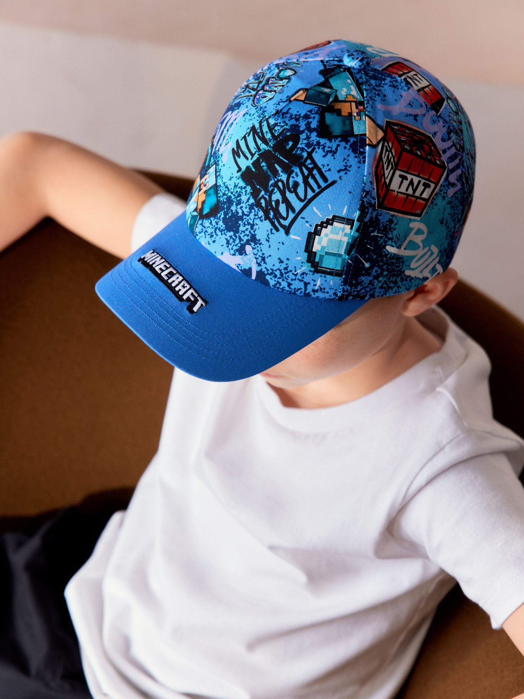 Minecraft Grafitti 100% Cotton License Cap (1-16yrs)