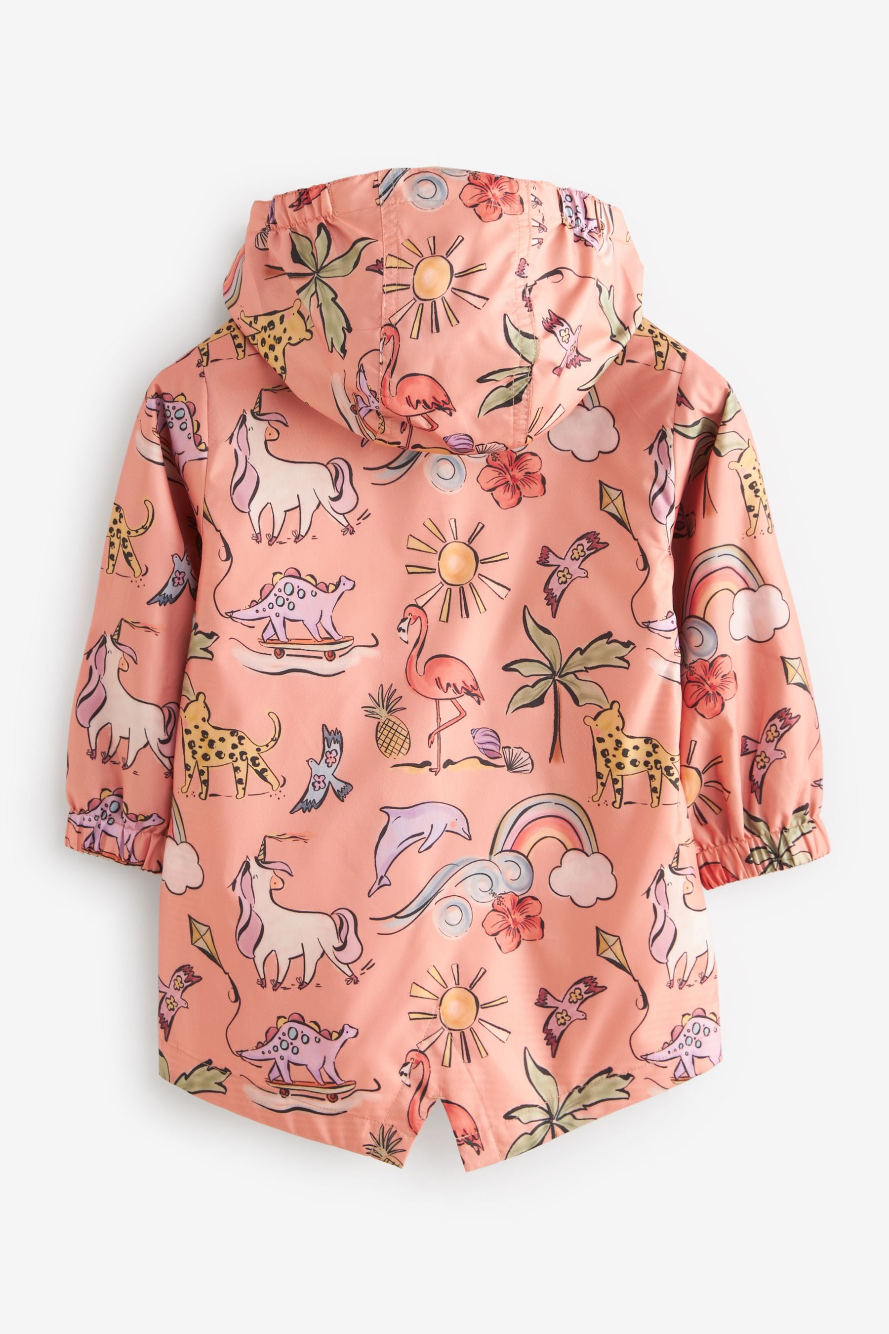 Peach Pink Shower Resistant Printed Cagoule (3mths-7yrs)