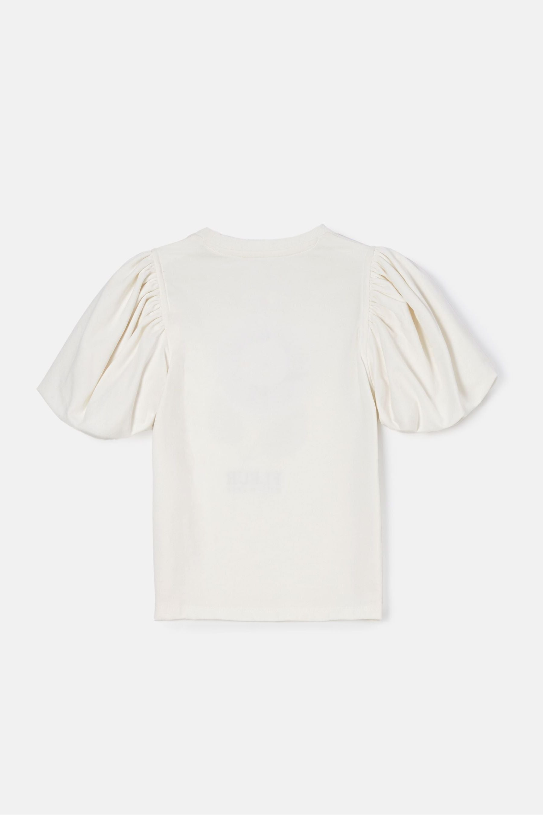 Angel & Rocket Ivory Cream Fleur Puff Sleeve T-Shirt