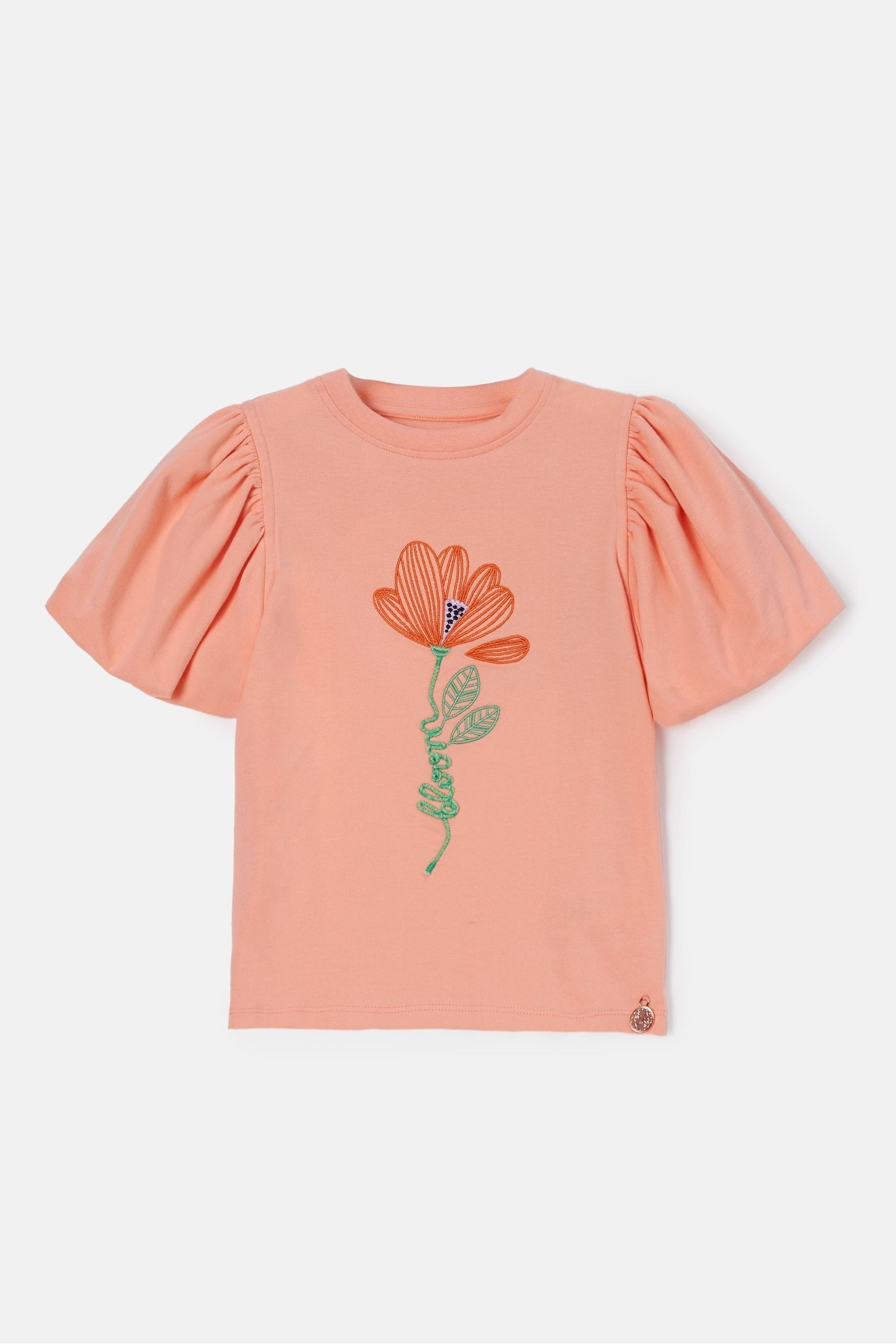 Apricot Orange Angel & Rocket Emmie Puff Sleeve T-Shirt