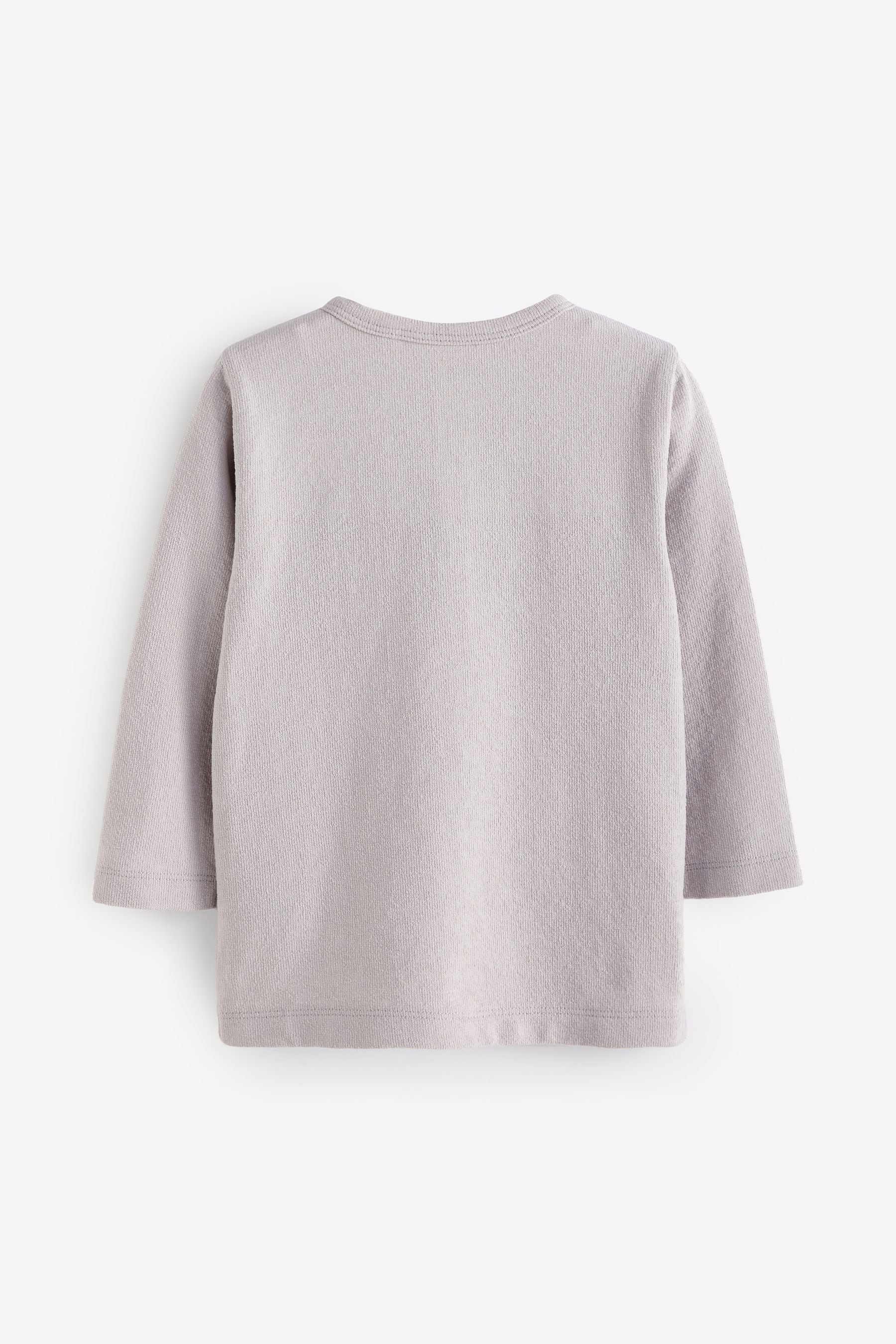 Grey Long Sleeve Henley Neck T-Shirt (3mths-7yrs)