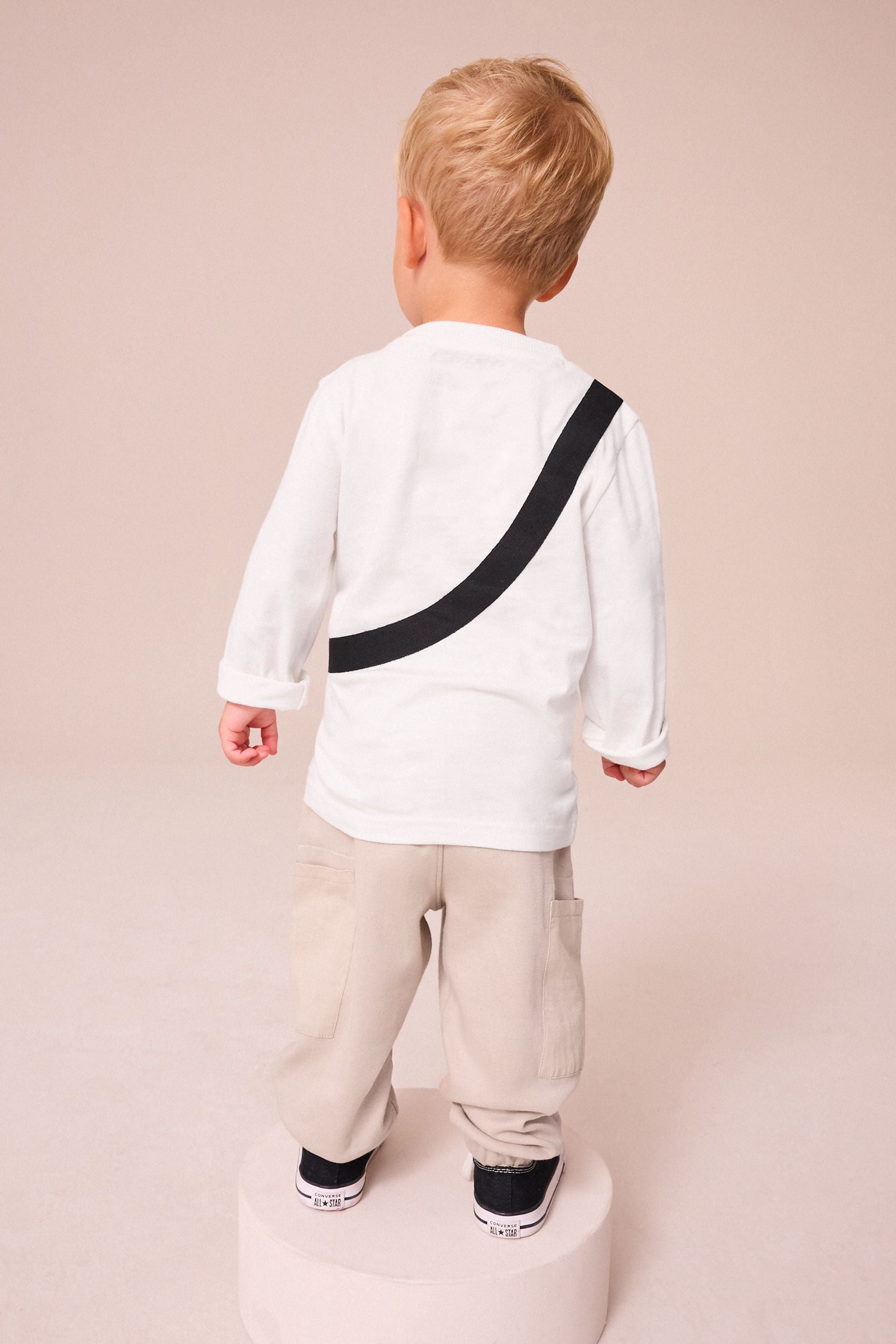 White Bear Long Sleeve 100% Cotton Bumbag T-Shirt And Joggers Set (3mths-7yrs)