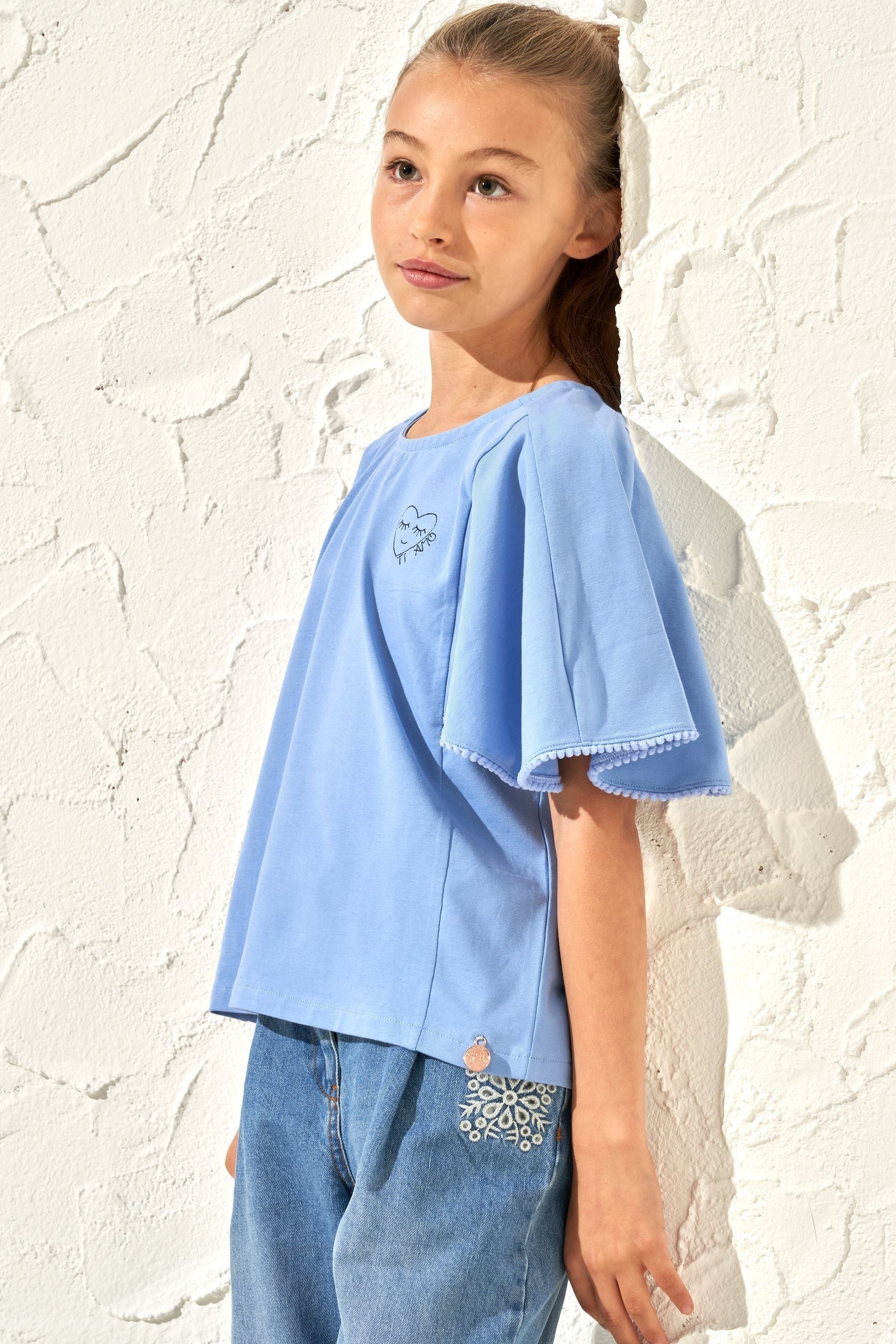 Blue Angel & Rocket Natalia Cape Sleeve Top