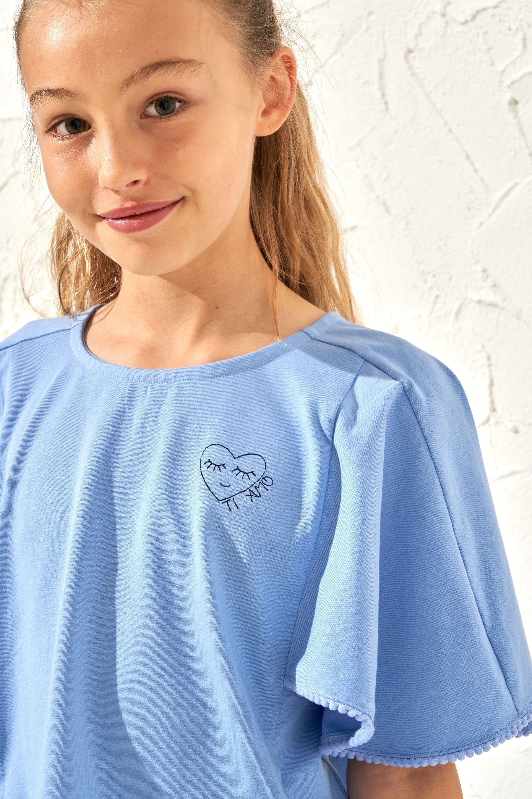 Blue Angel & Rocket Natalia Cape Sleeve Top