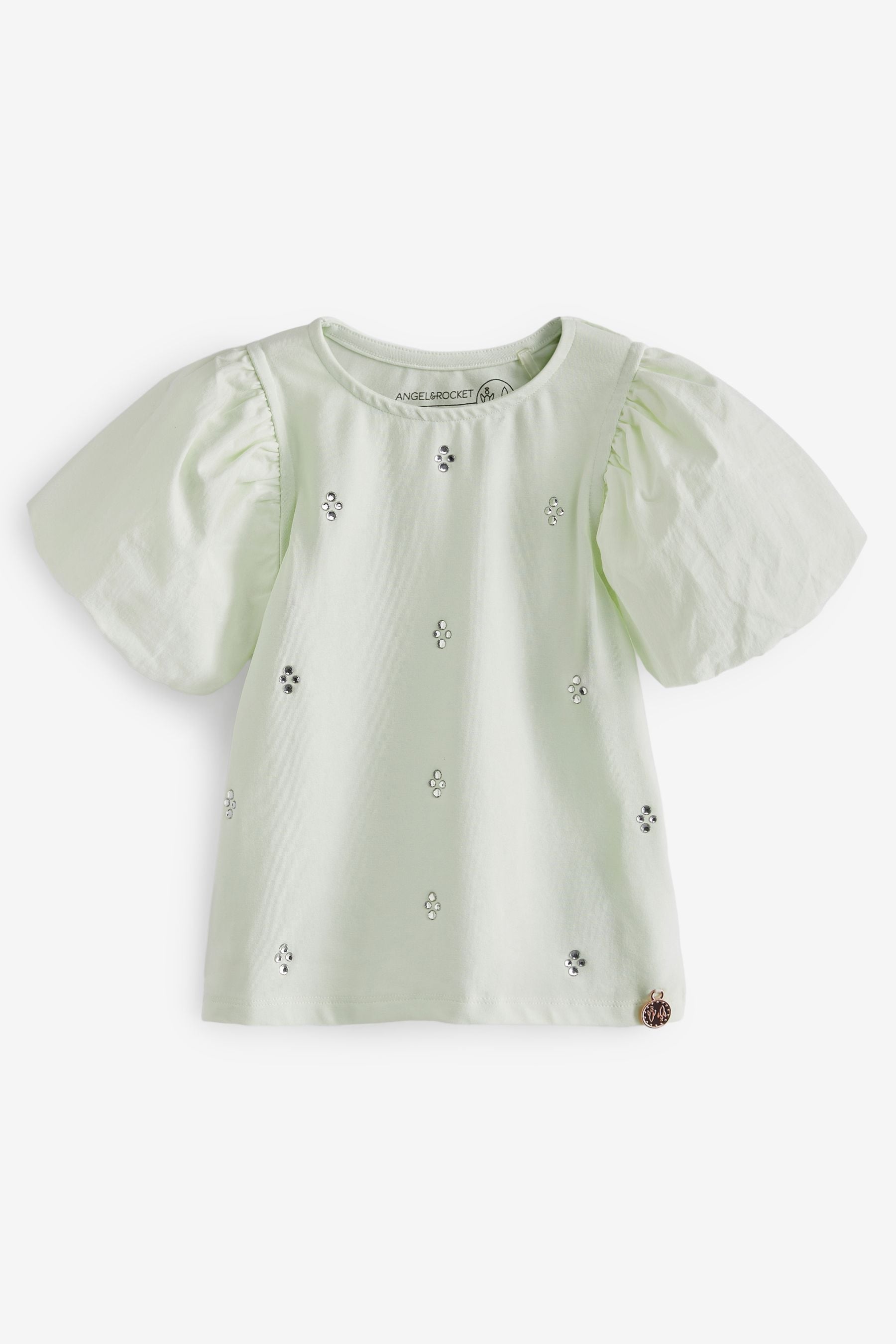 Green Angel & Rocket Renata Puff Sleeve T-Shirt