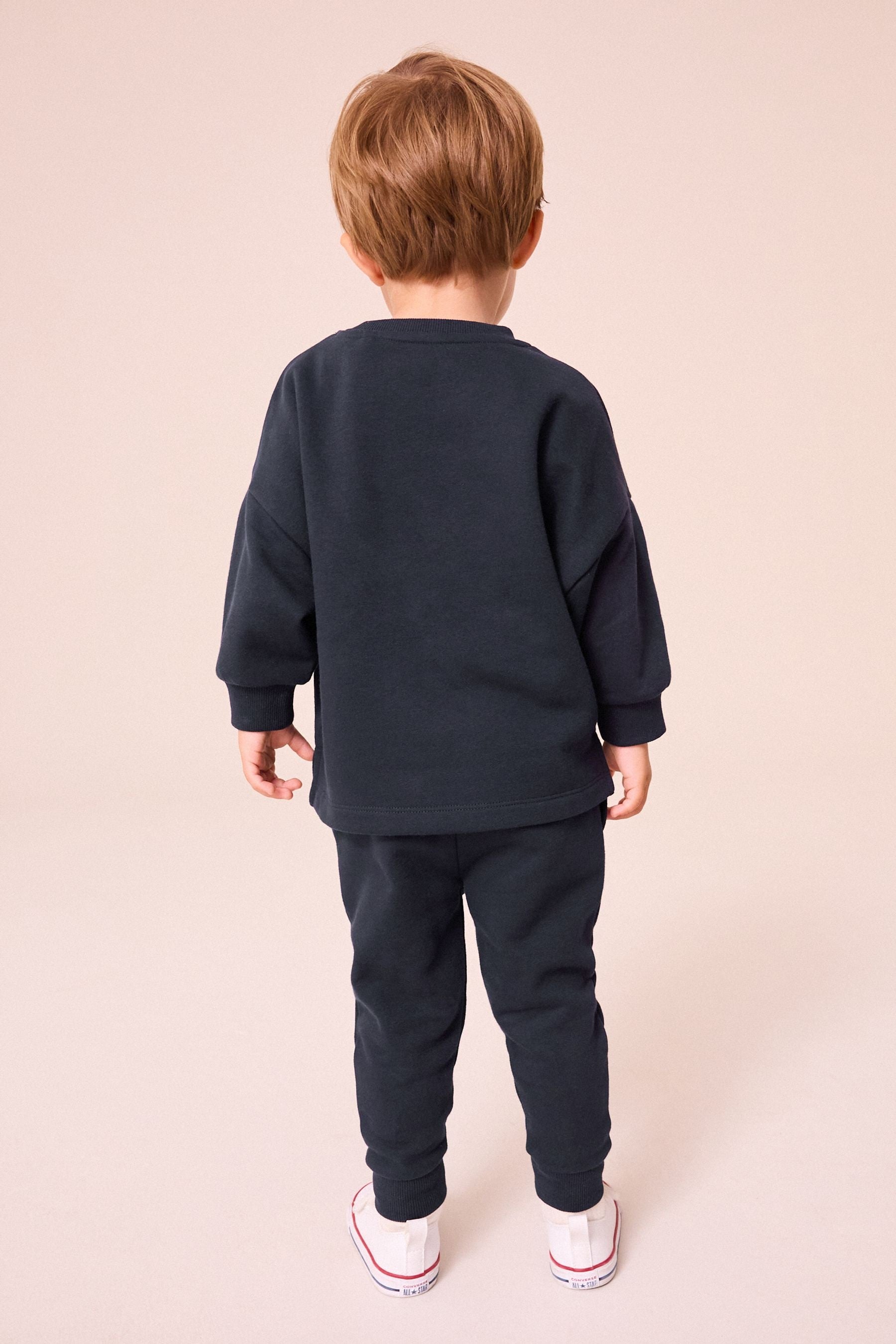 Navy Transport Long Sleeve Top and Leggings Set (3mths-7yrs)