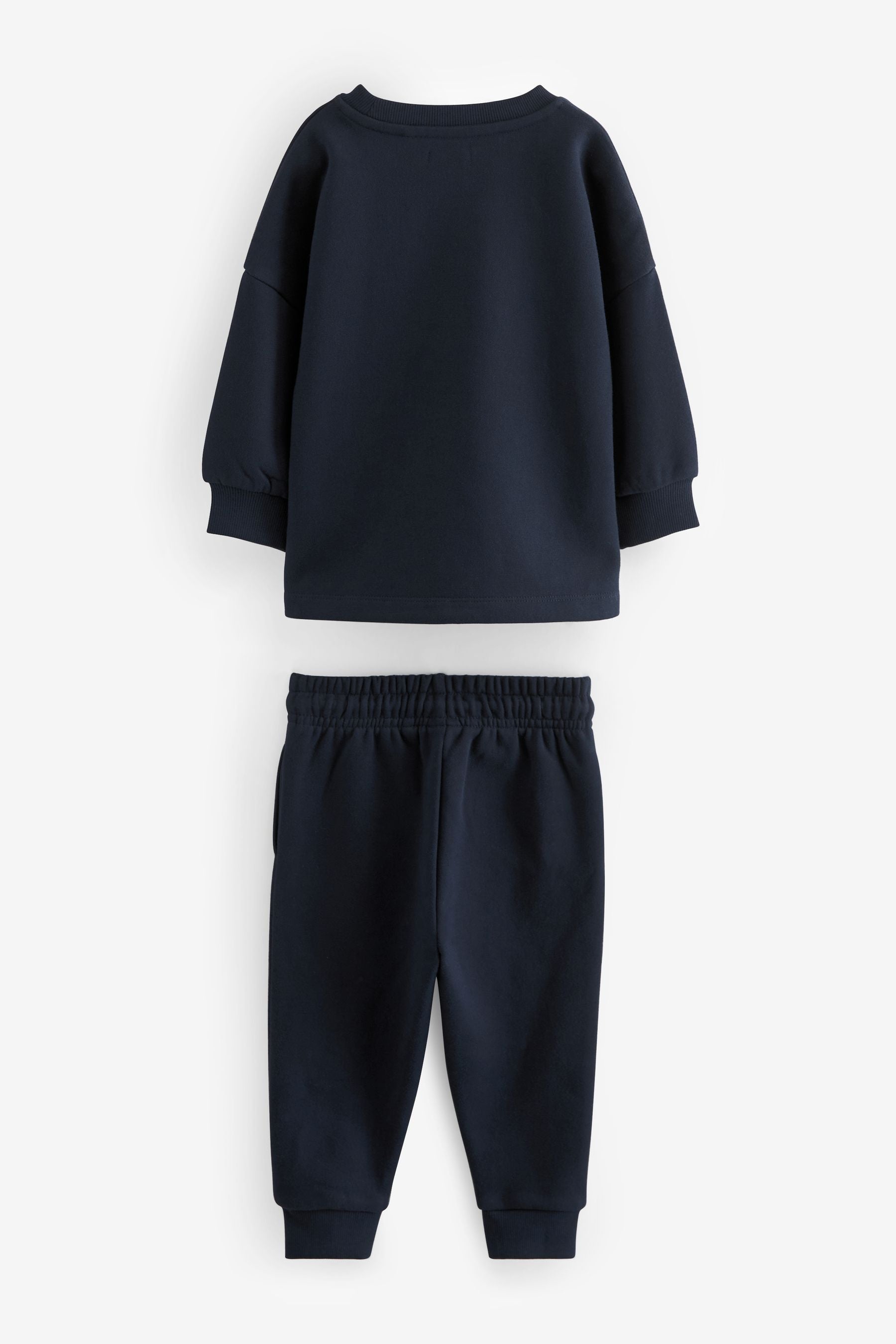 Navy Transport Long Sleeve 100% Cotton Top and Joggers Set (3mths-7yrs)