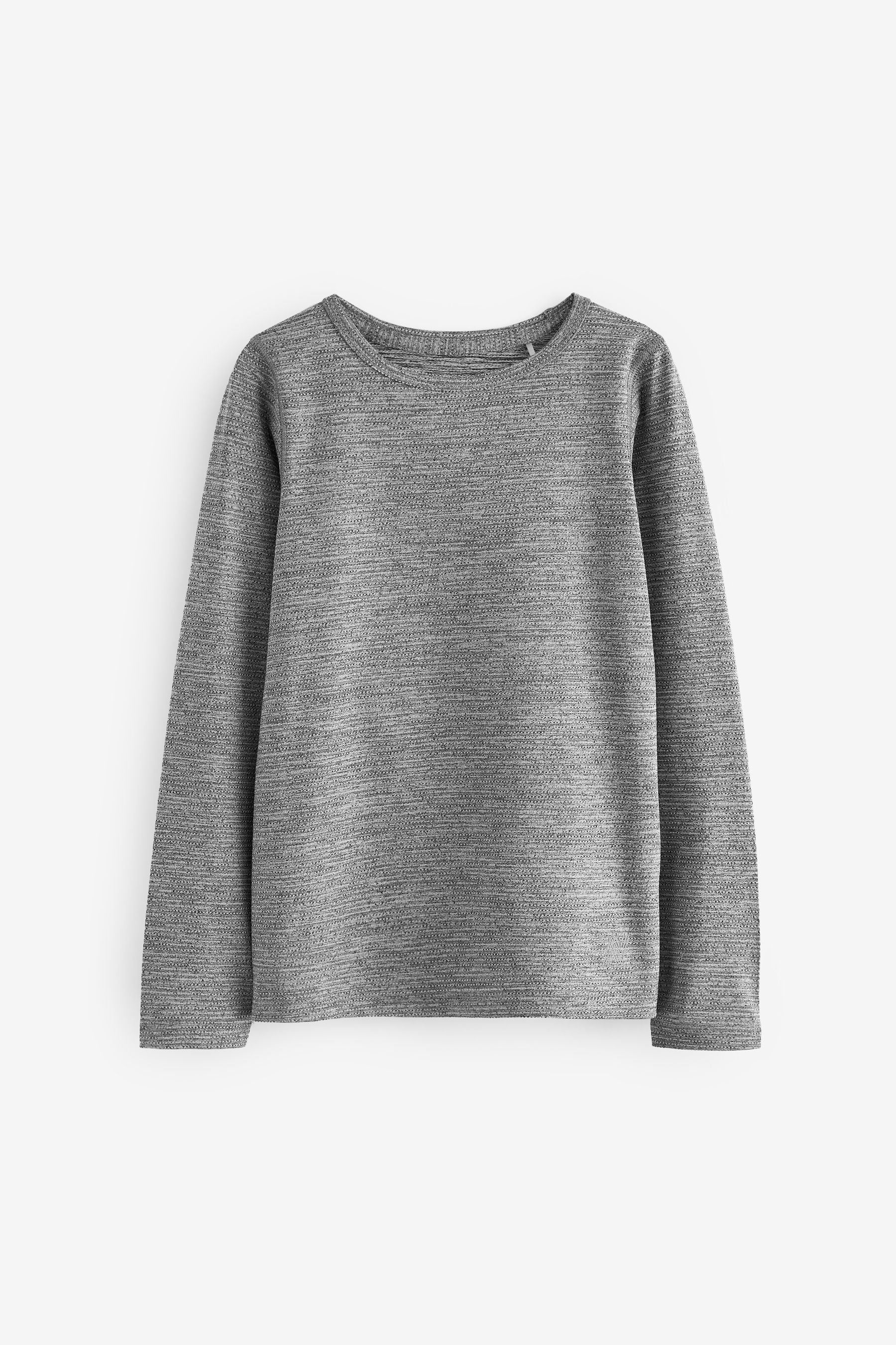 Grey Textured Long Sleeve Base Layer Top (3-16yrs)