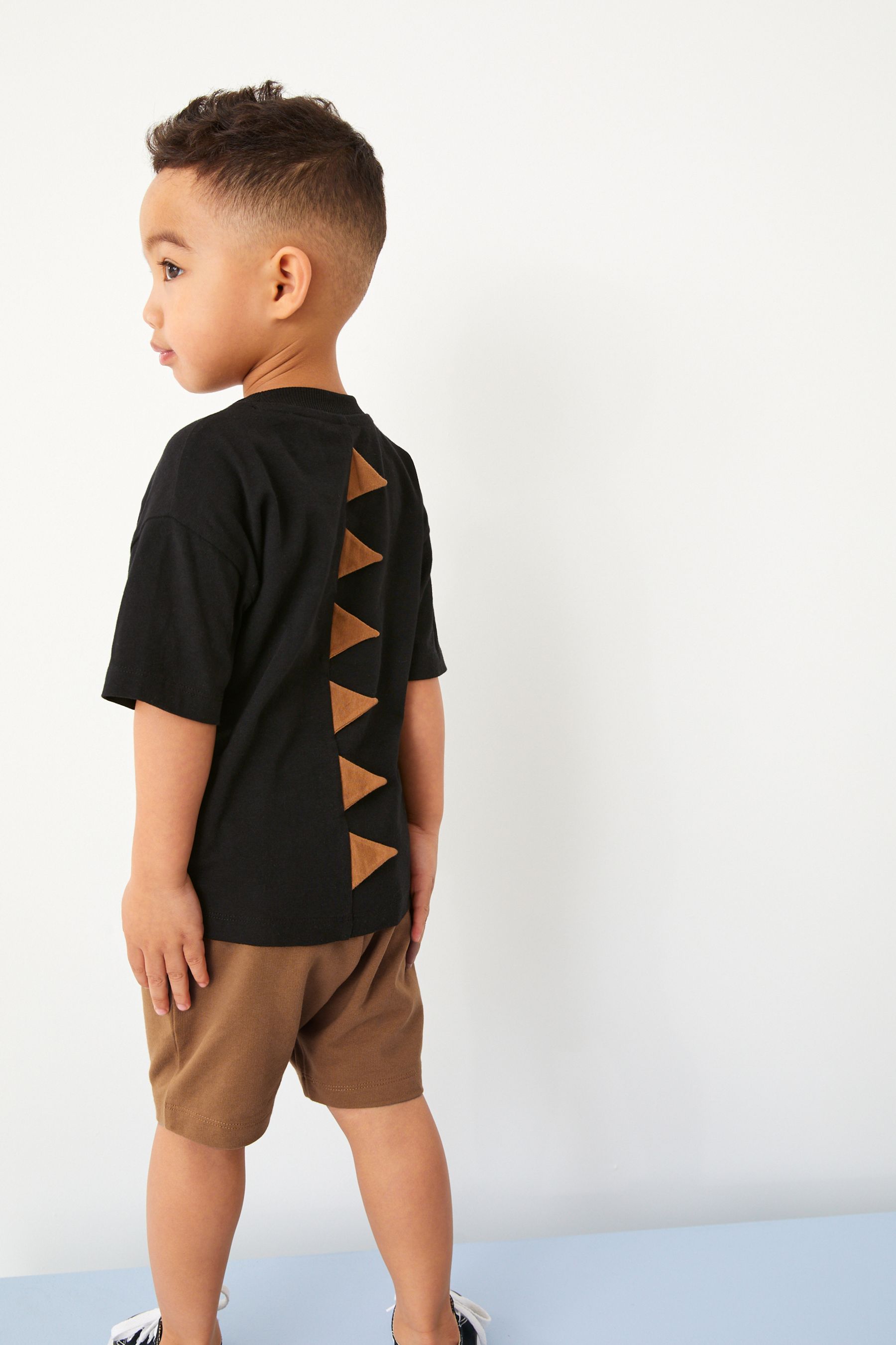 Black/Tan 2 pack T-shirt and Shorts Set (3mths-7yrs)