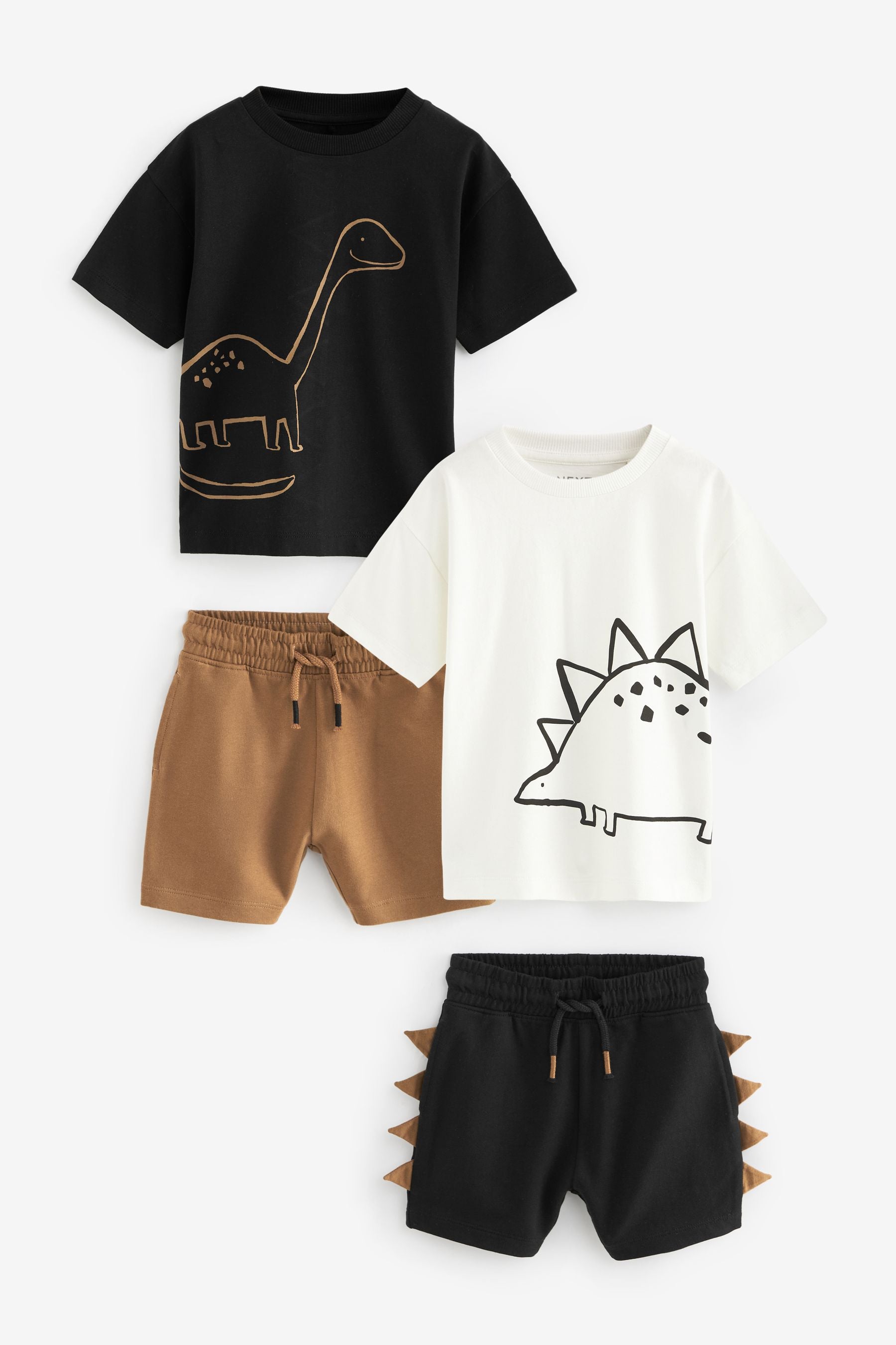 Black/Tan 2 pack T-shirt and Shorts Set (3mths-7yrs)